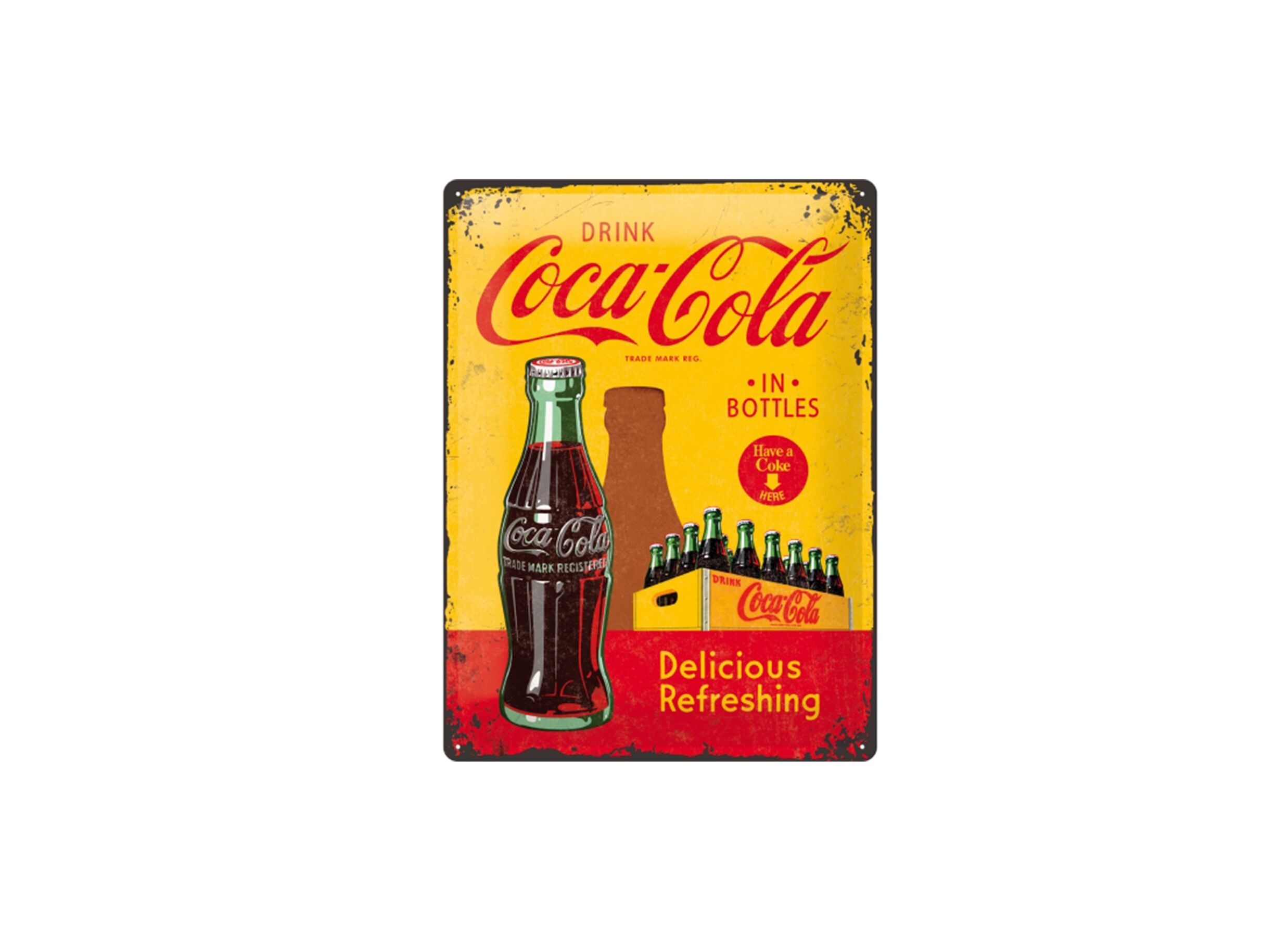 Plaque 30x40cm Coca Cola - Plaque Coca Cola 40x30cm - métal - multicolore