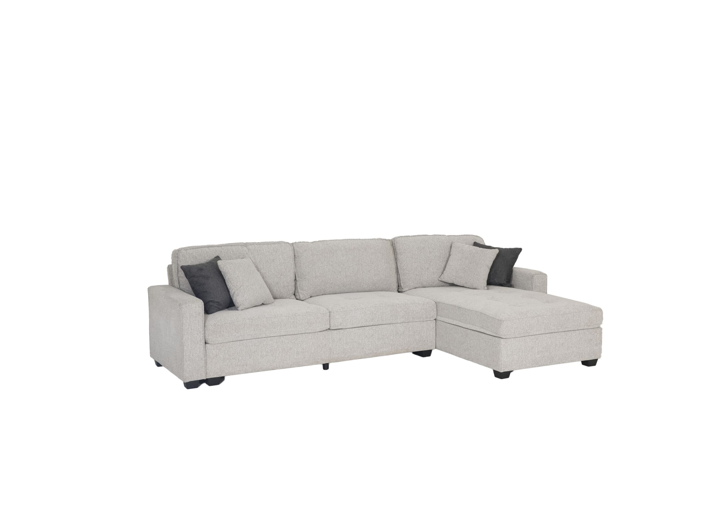 Plus Important - Canapé d'angle Ramon tissu beige