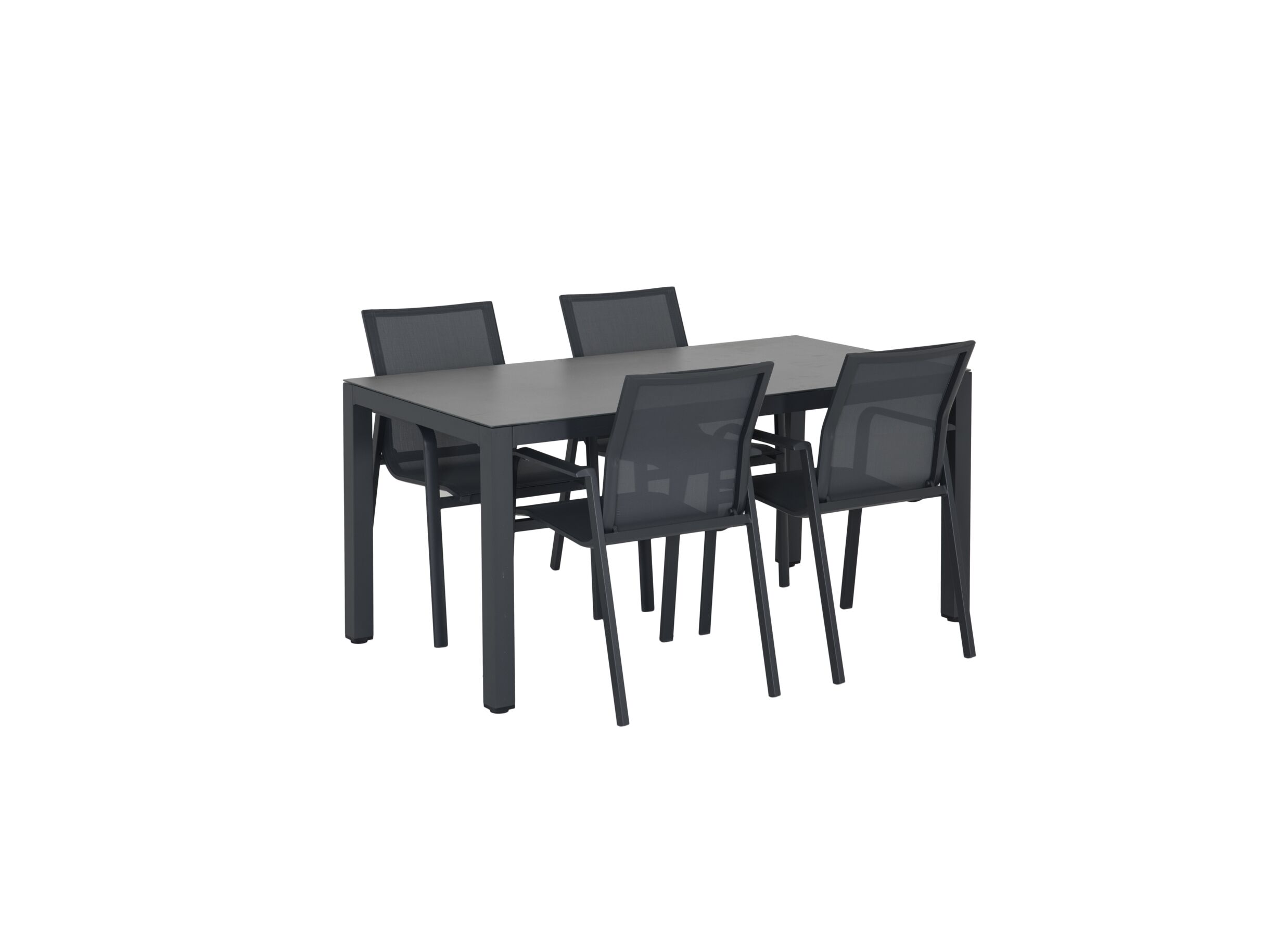 Photo ensemble - Chaise de jardin Party aluminium anthracite