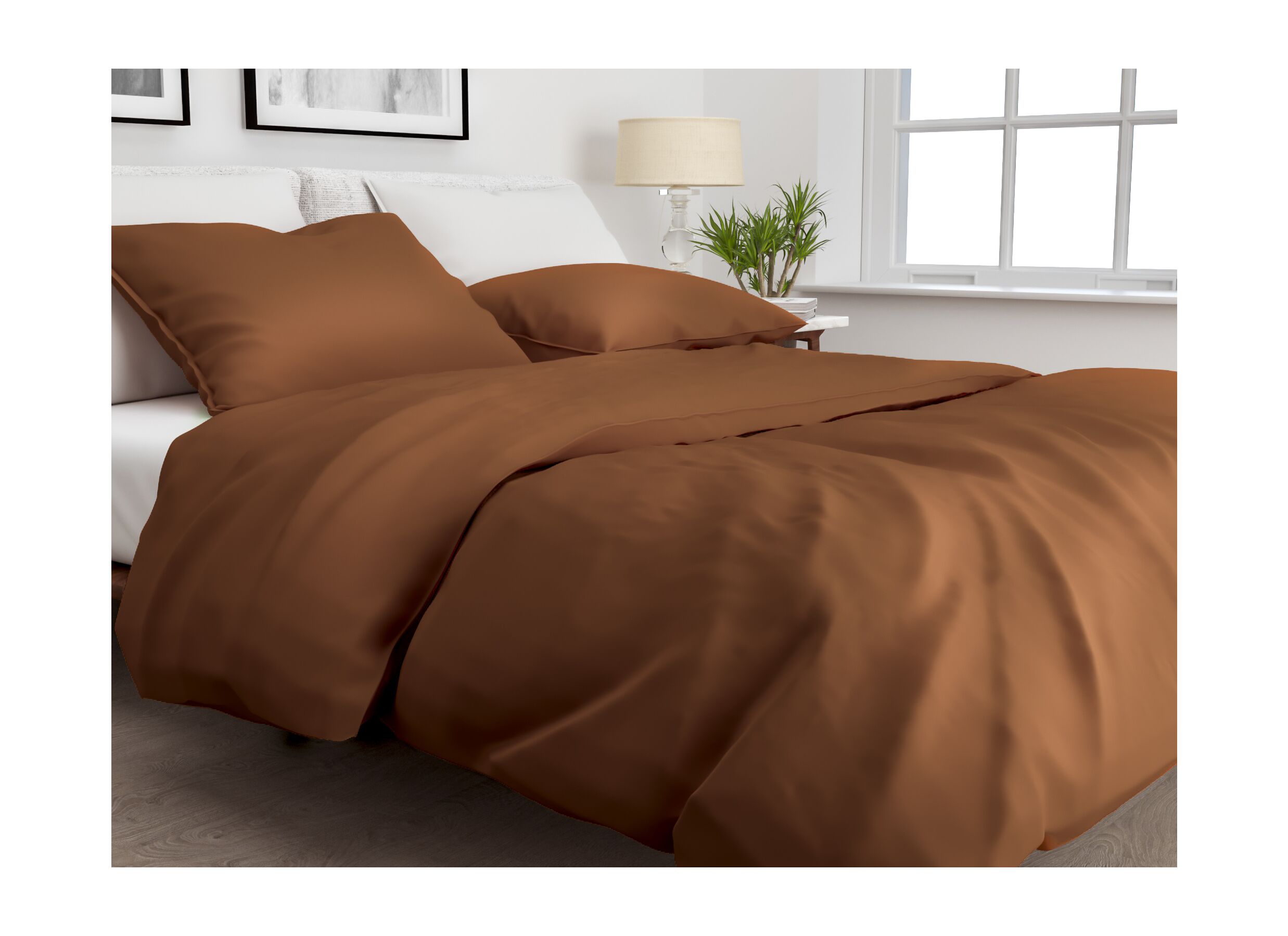 Foto ambiance - Housse de couette 200x220cm coton satin