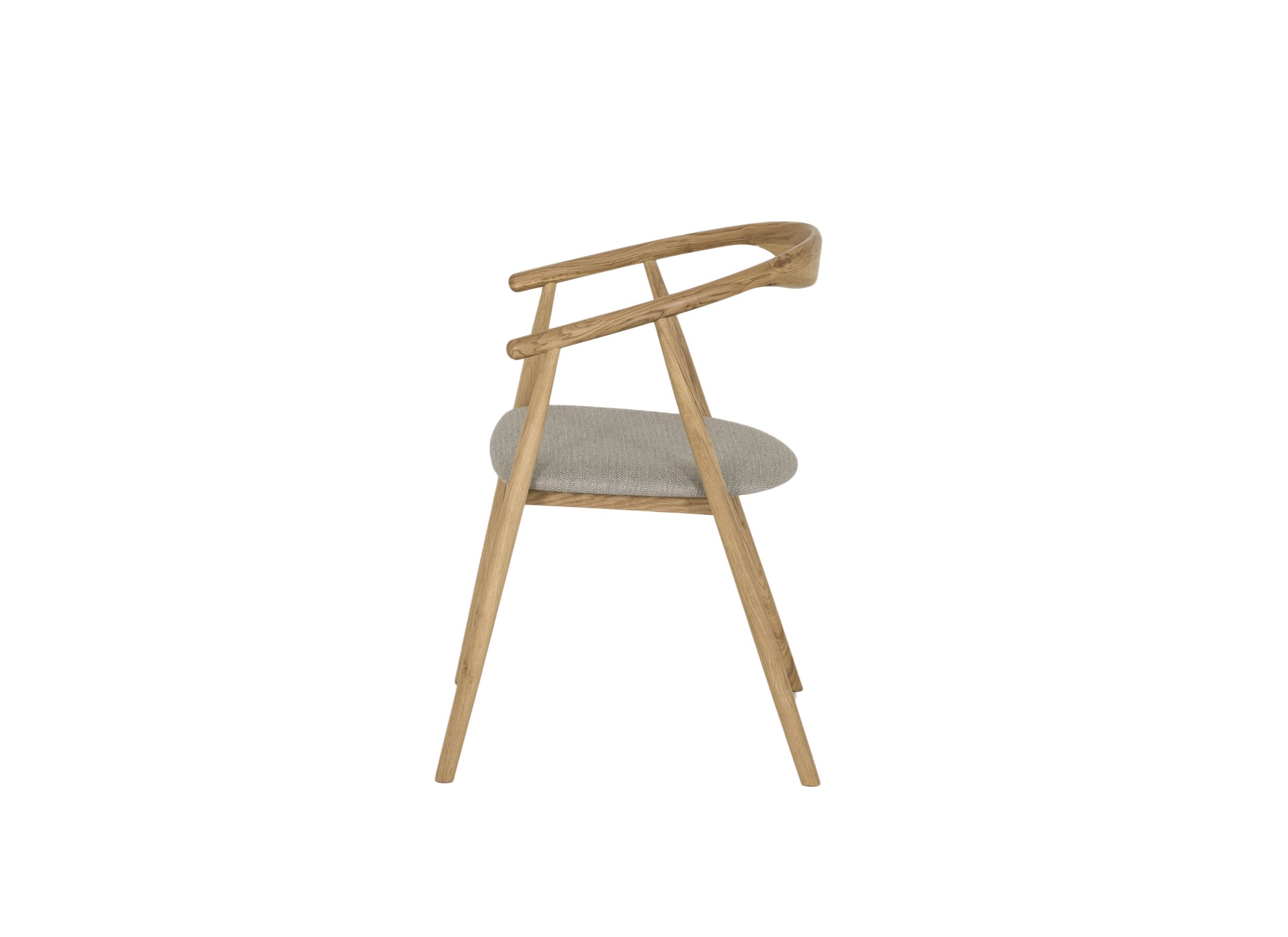 Aperçu - Chaise Baradine 56x55x78cm - chêne massif - naturel/gris clair