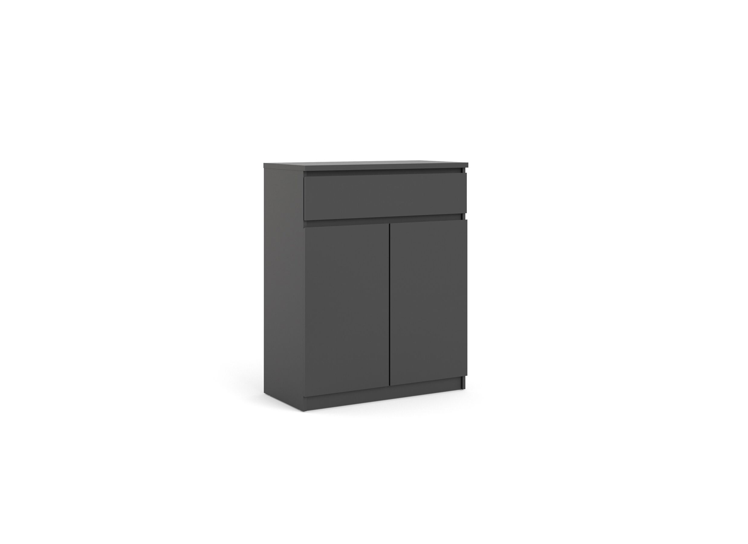 Commode Naia 80x40x101m - melamine - mat zwart - Commode Naia 80x40x101m - mélamine - noir mat