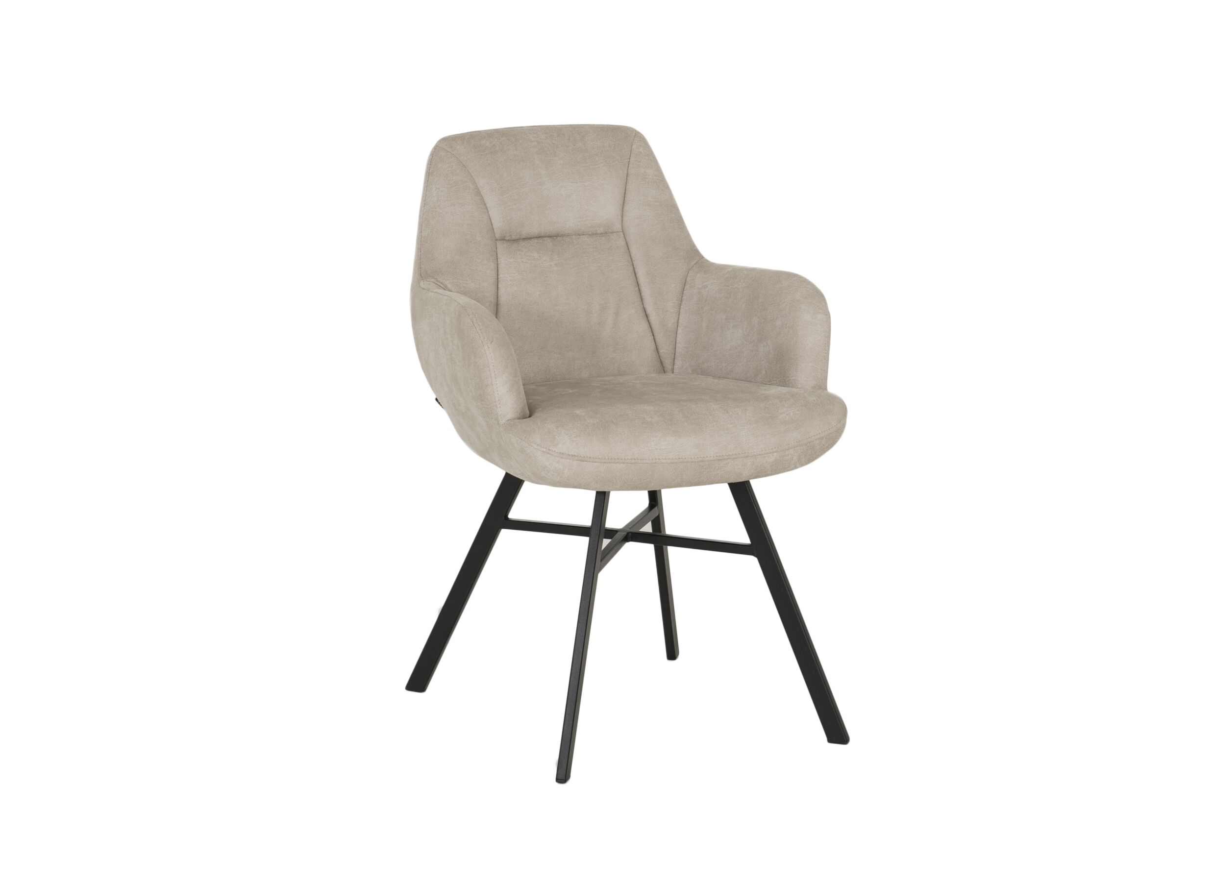 Chaise Nelson 58x63x85cm - tissu - toffee