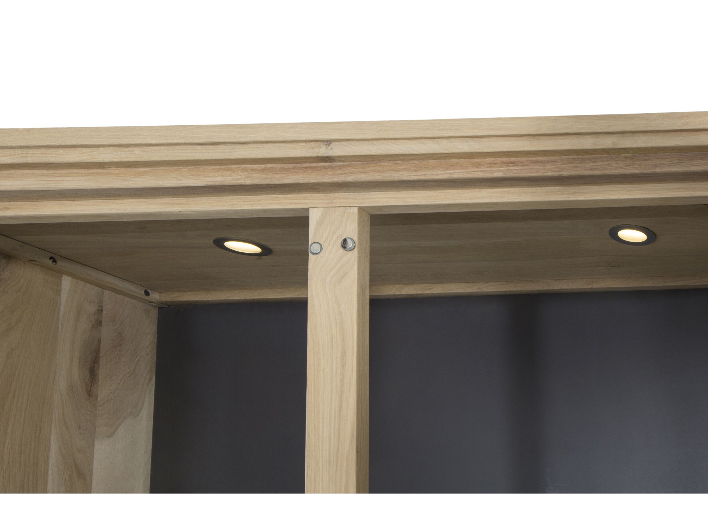 Vitrine Grimaldi 120cm - chêne massif - naturel