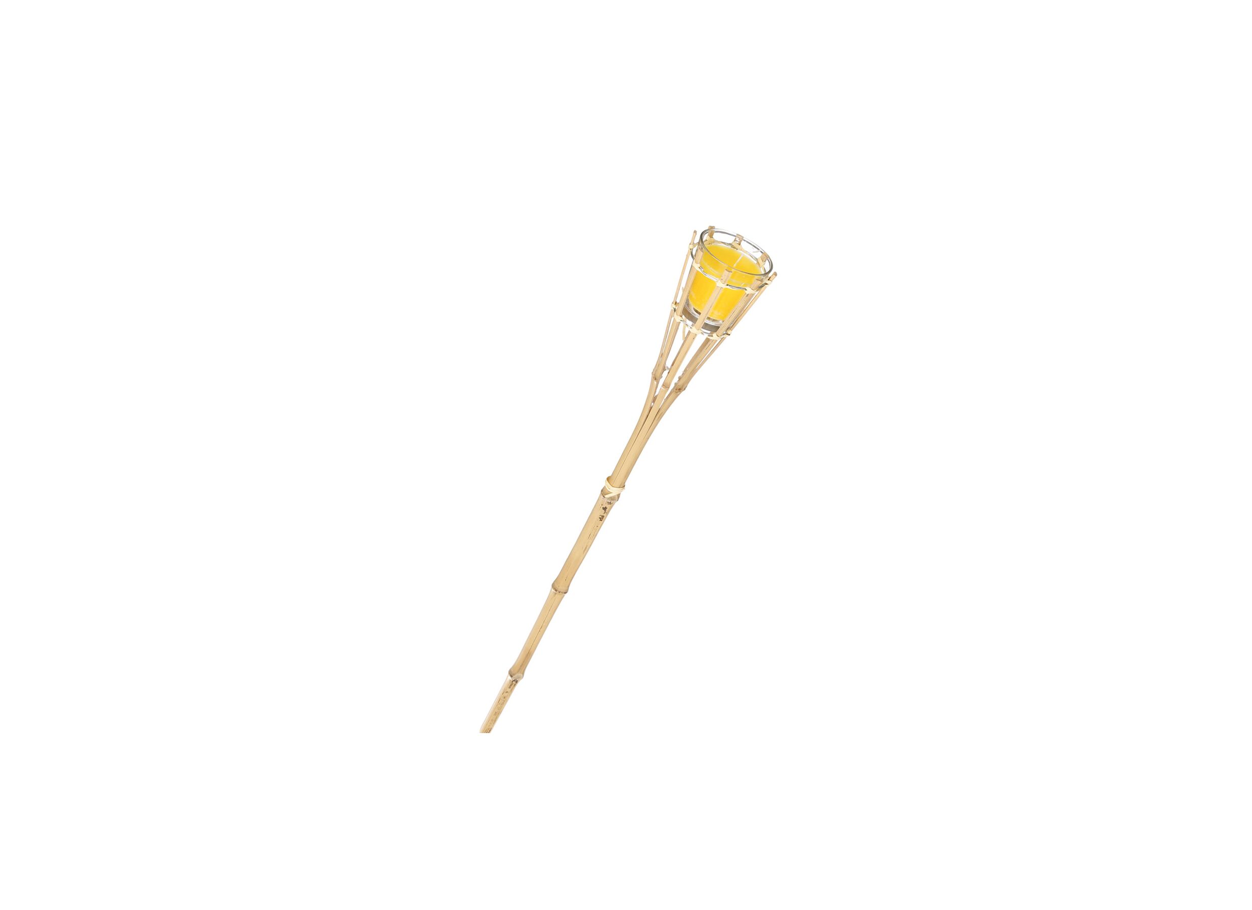 Bougie extérieur Torche en bambou avec bougie à la citronnelle - Bougie extérieur Torche en bambou avec bougie à la citronnelle