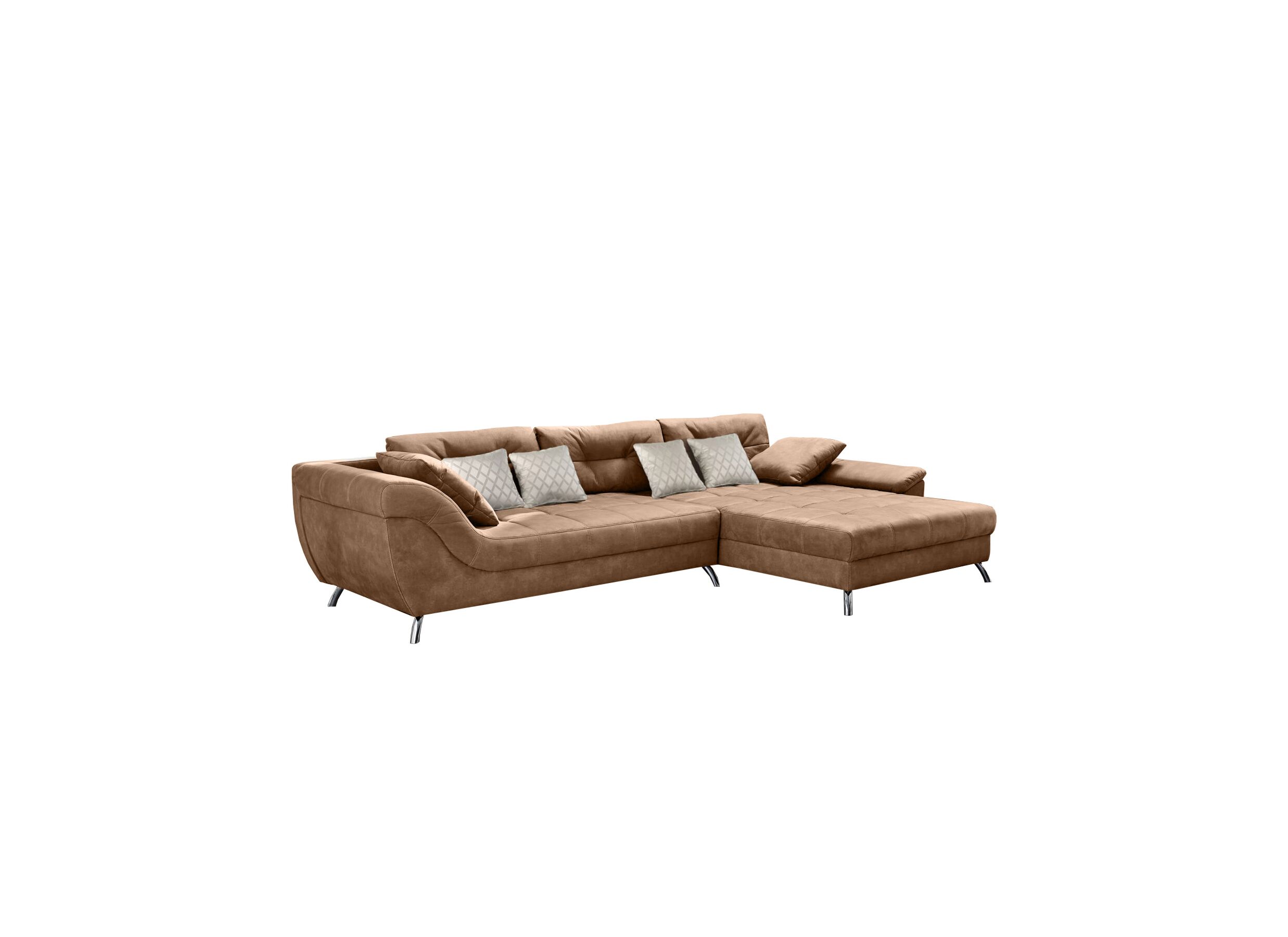Hoeksalon San Francisco 355x218cm - stof - cognac