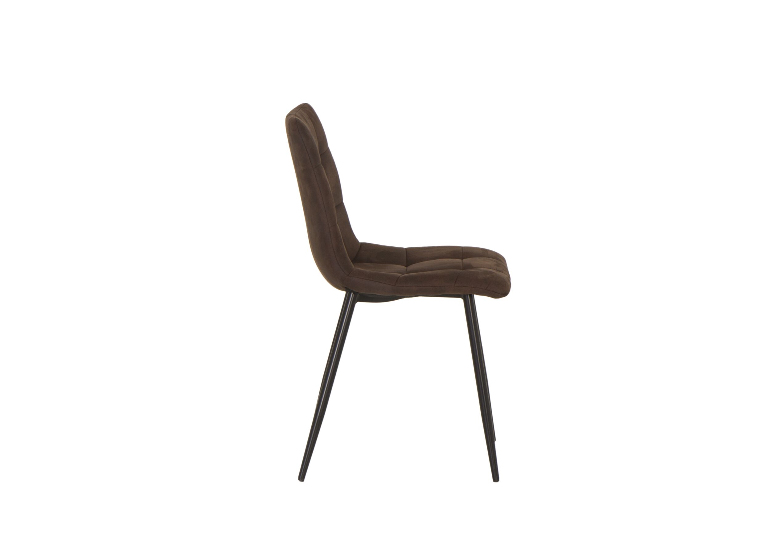 Chaise Churchill 46x54,5x85cm - métal/tissu - marrn