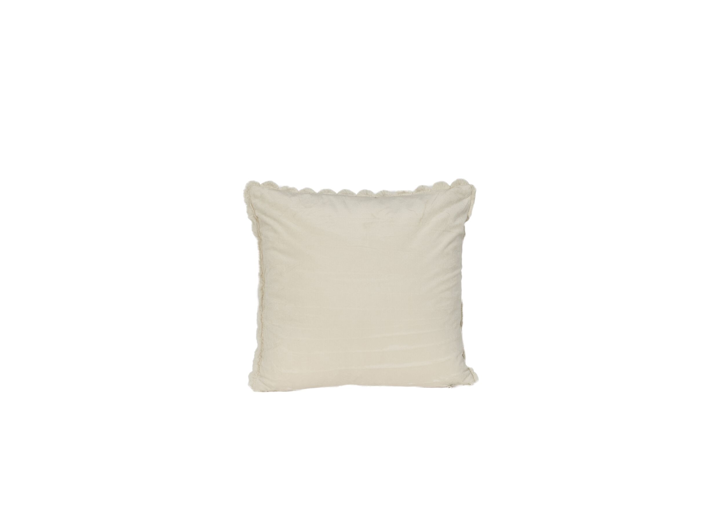 Detail - Coussin Gabriella 45x45cm - imitation fourrure de lapin - beige