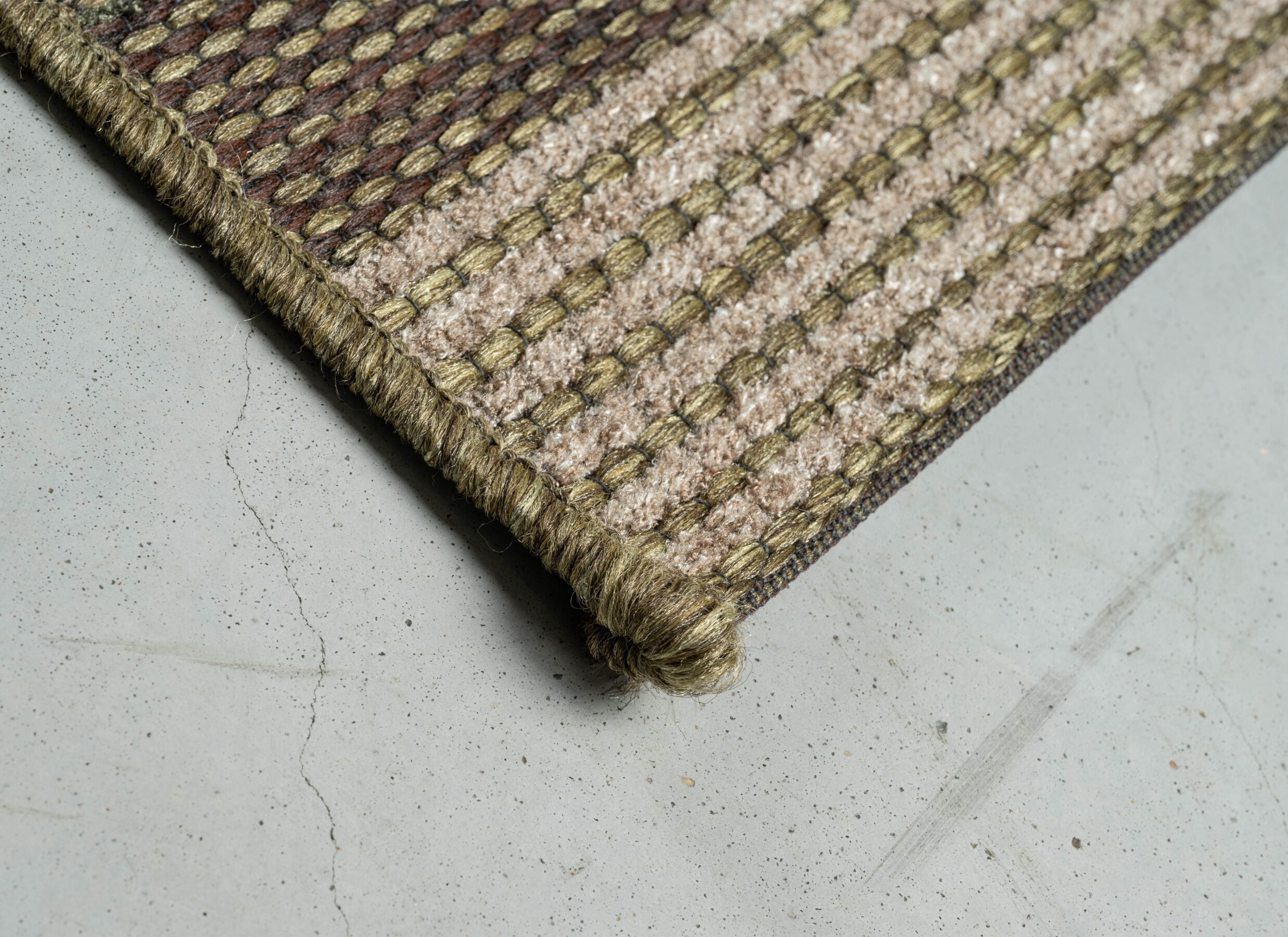 Detail - Tapis Makabi 240x340cm - polyester & polypropylène - multicolor