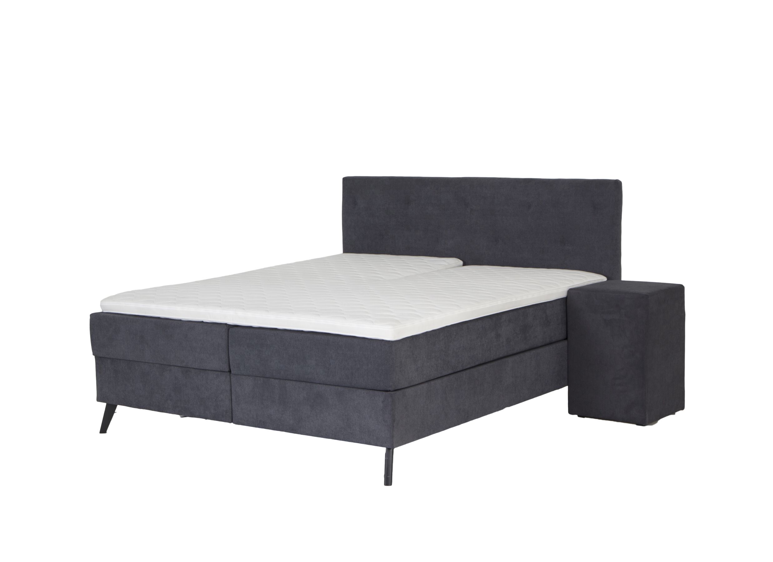 Boxspring Skagen Knapper 180x200cm - stof - antraciet
