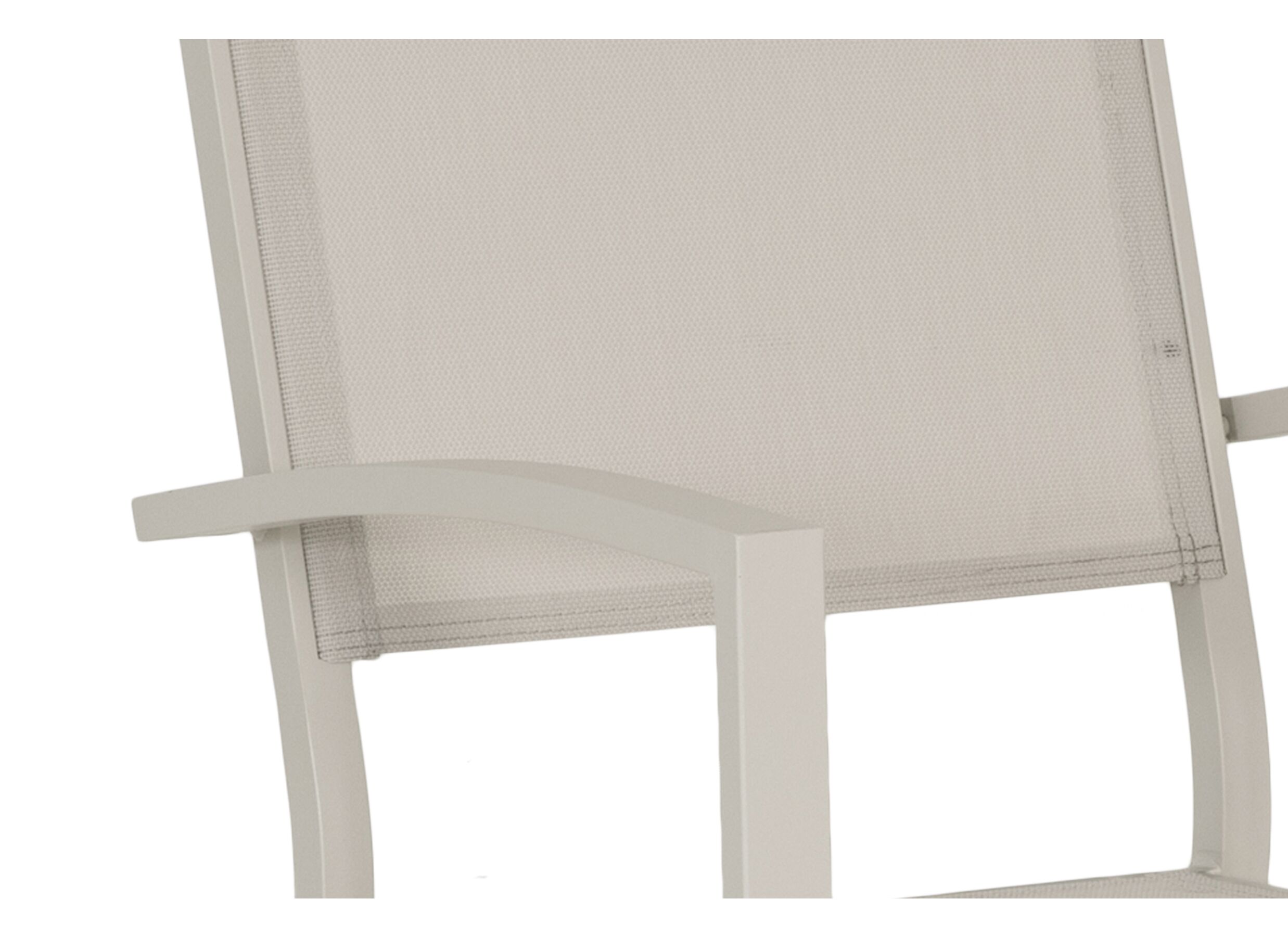 Detail - Chaise de jardin Prayer 57x64,5x87cm - aluminium & textilène - gris