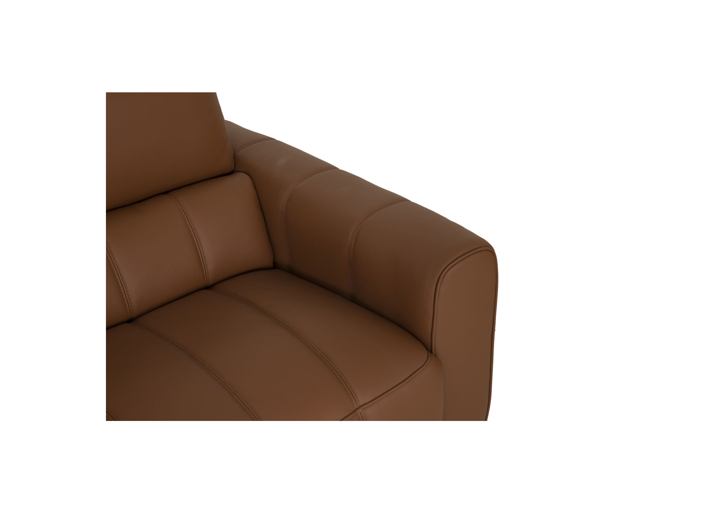 Detailfoto - Zetel Shak-Bis 2,5+2-zit - leder - warm bruin
