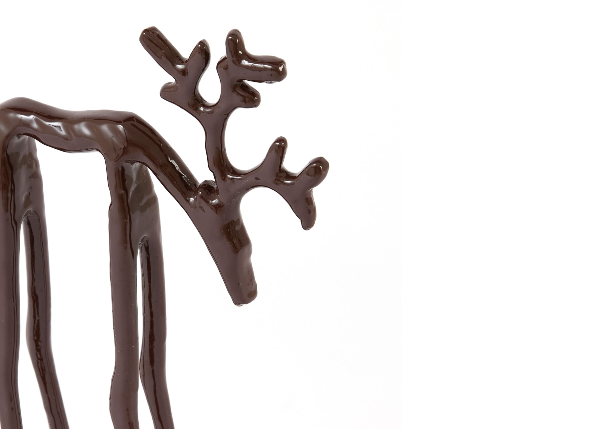 Detailfoto - Beeld Deer 15x6x25cm - metaal - aubergine