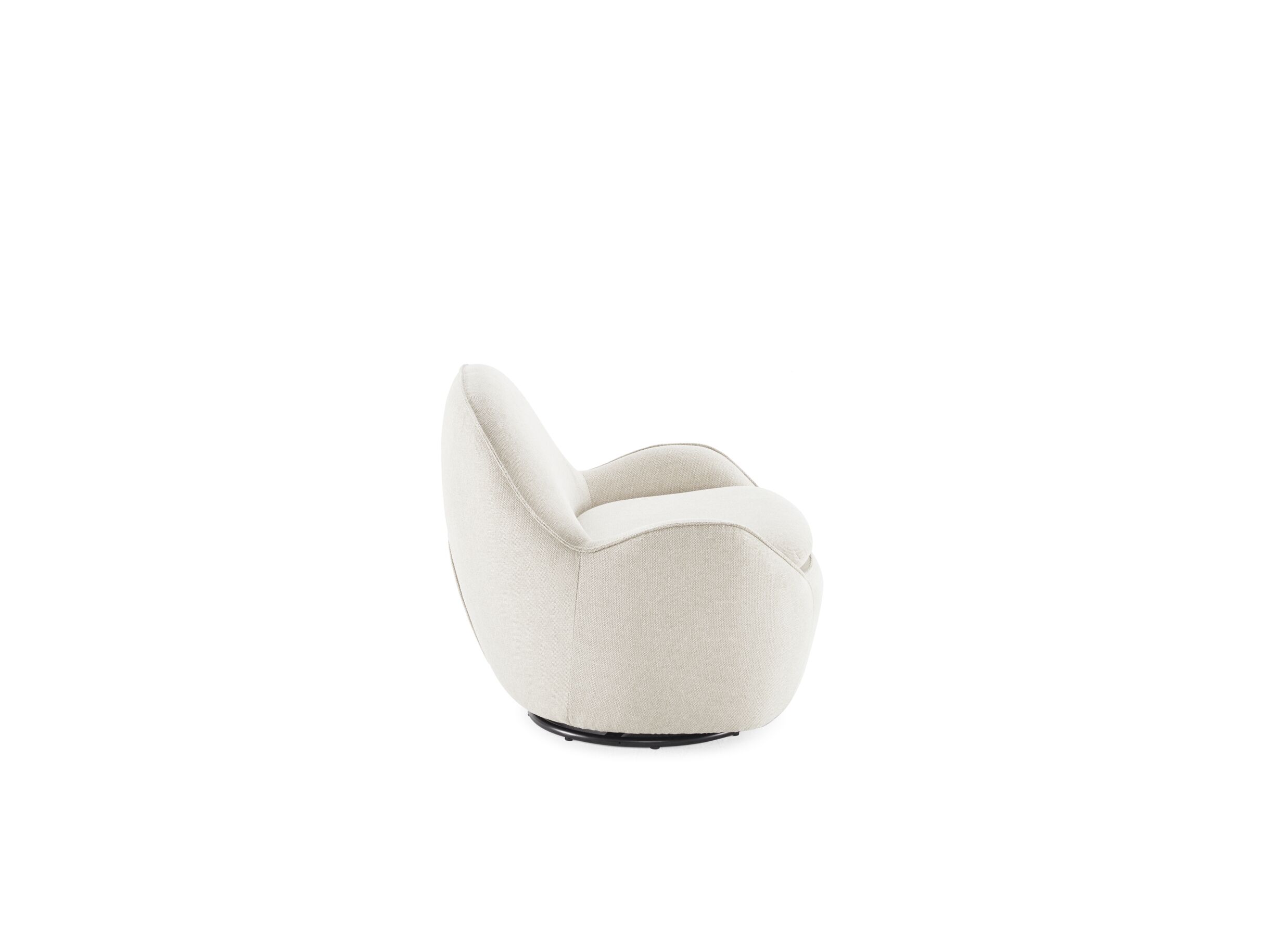 Fauteuil pivotant Hug 75x76x71cm - tissu - beige