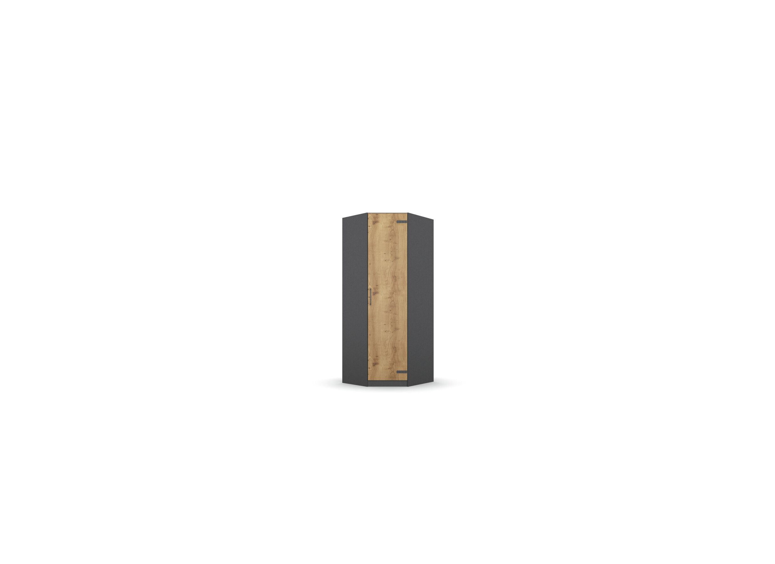 Armoire d'angle Butte 85cm - Armoire d'angle Butte 85cm - décor - chêne artisanal/gris