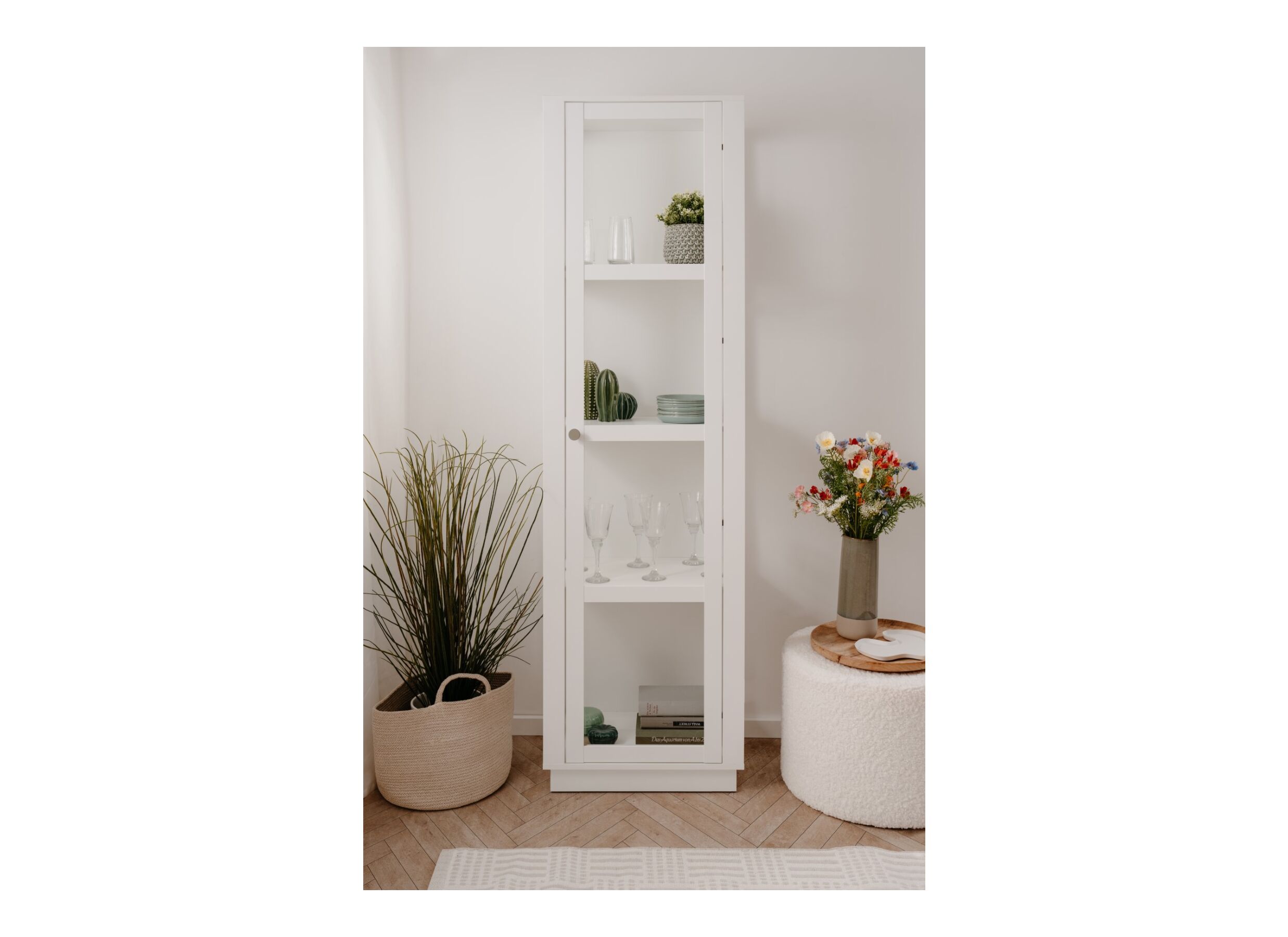 Sfeerfoto - Vitrinekast Arles 56cm - melamine - wit