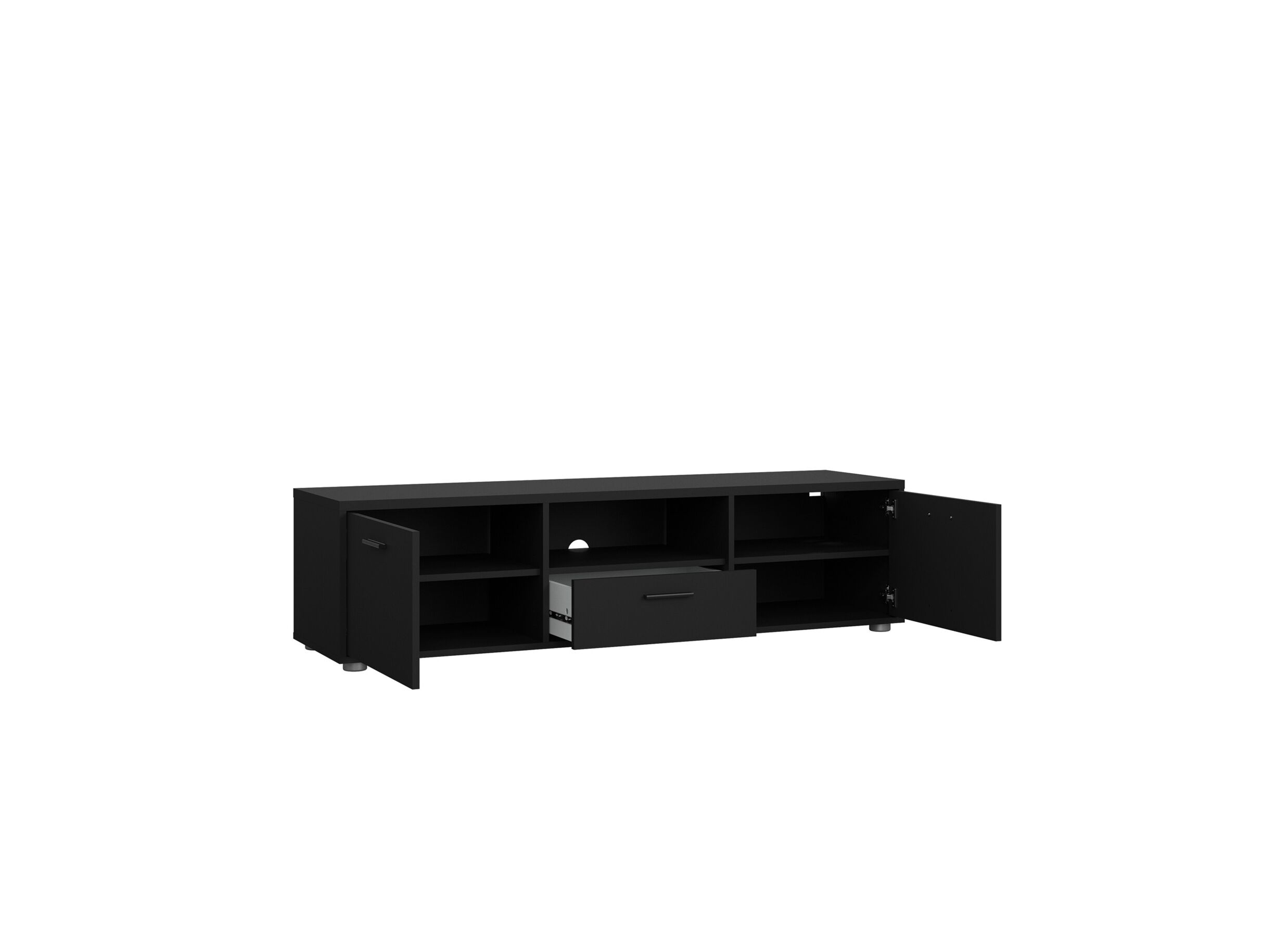 Disposition - Meuble TV Media noir 148cm