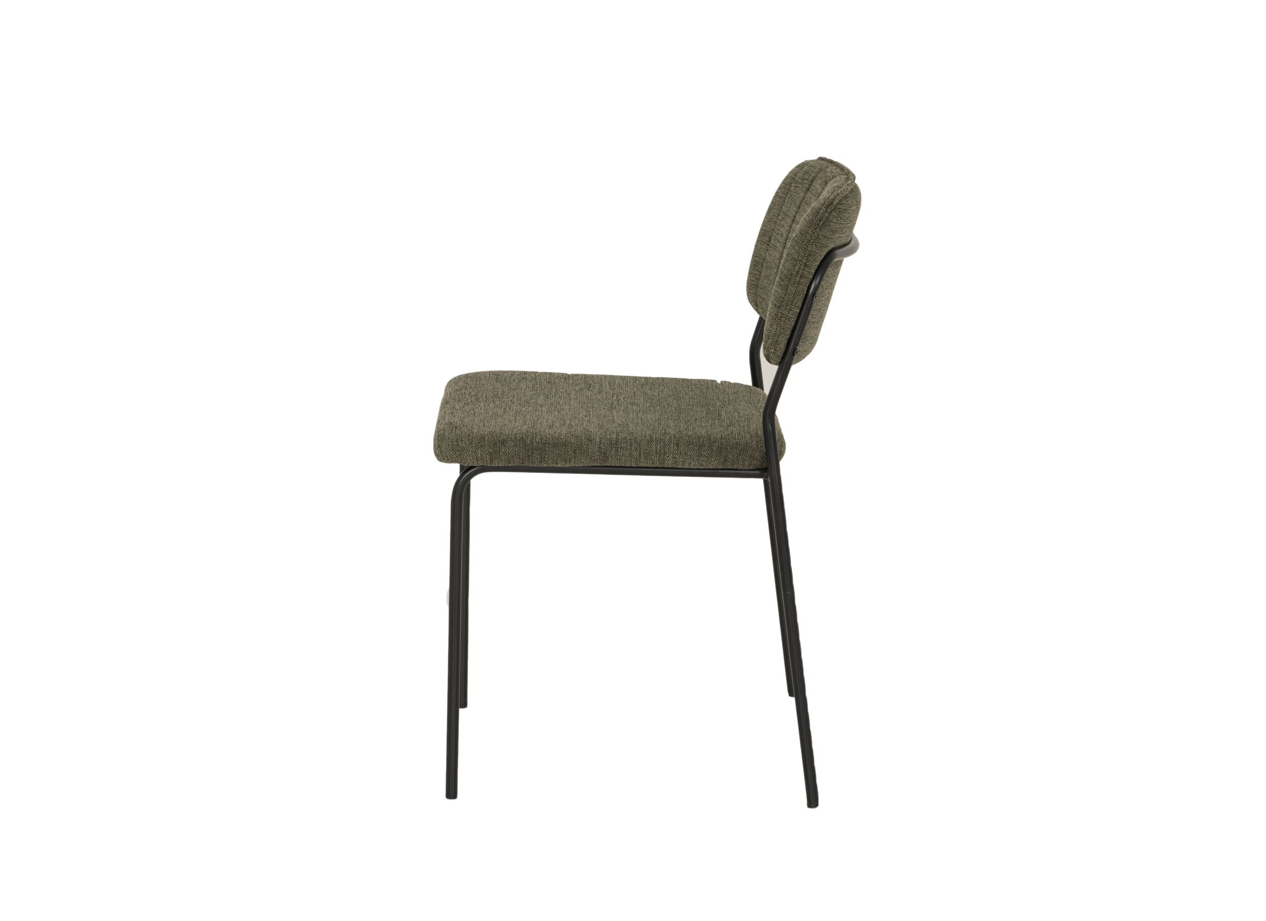 Chaise Epoca 46x54.5x85cm - tissu - vert