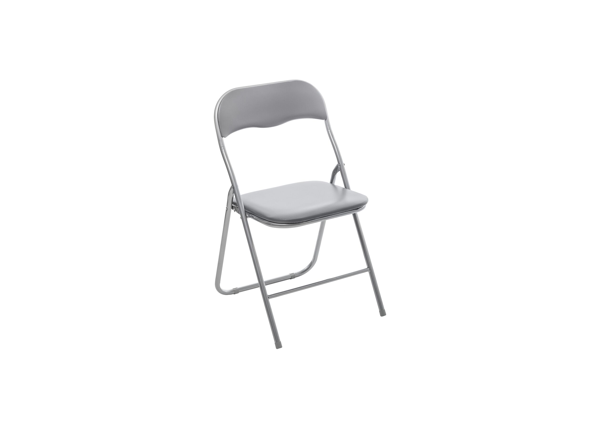 Chaise pliante synthétique gris - Chaise pliante ZH43cm - métal & PVC - gris