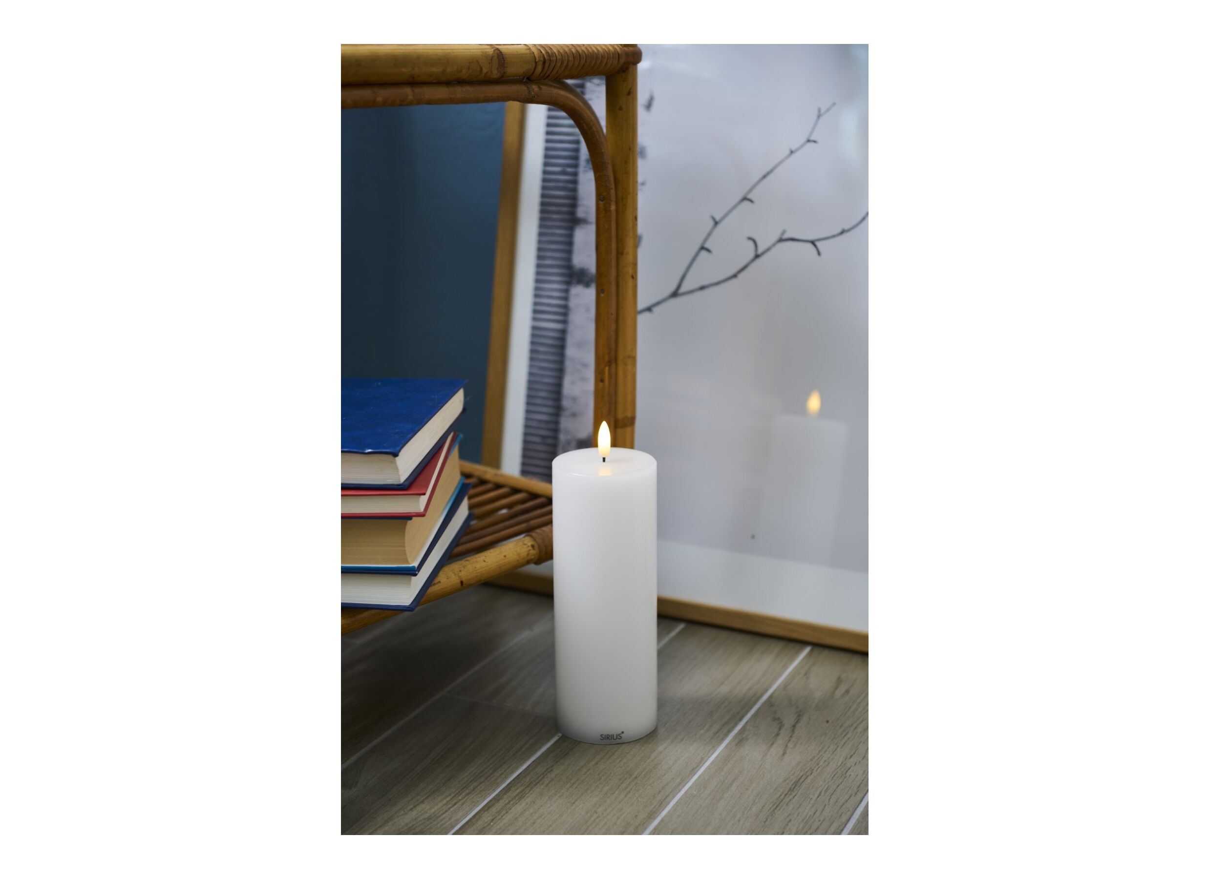 Sfeerfoto - Ledkaars Sille Rechargeable wit