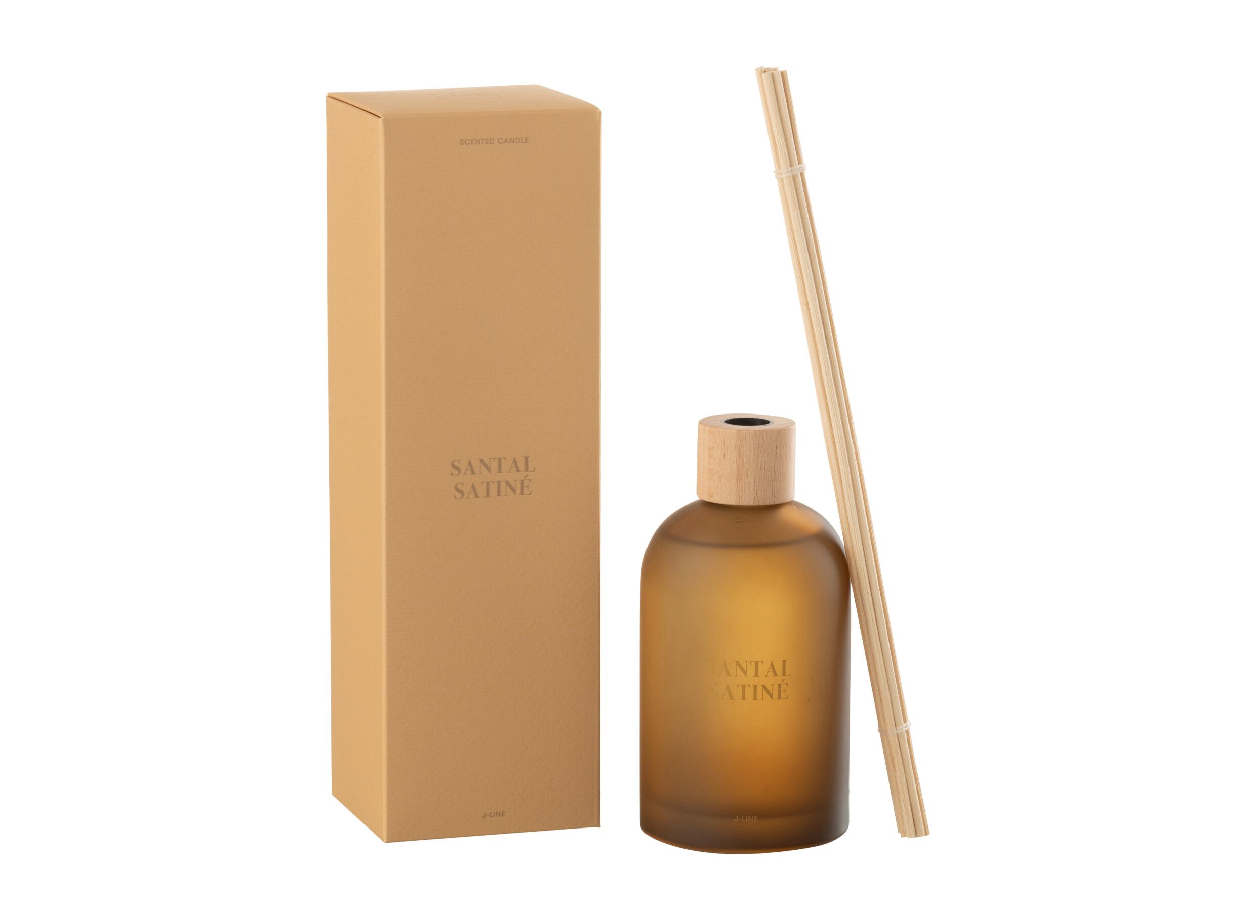 Aperçu - Bâtonnets parfumés Santal Satine Ø7,5x27,5cm - verre - orange