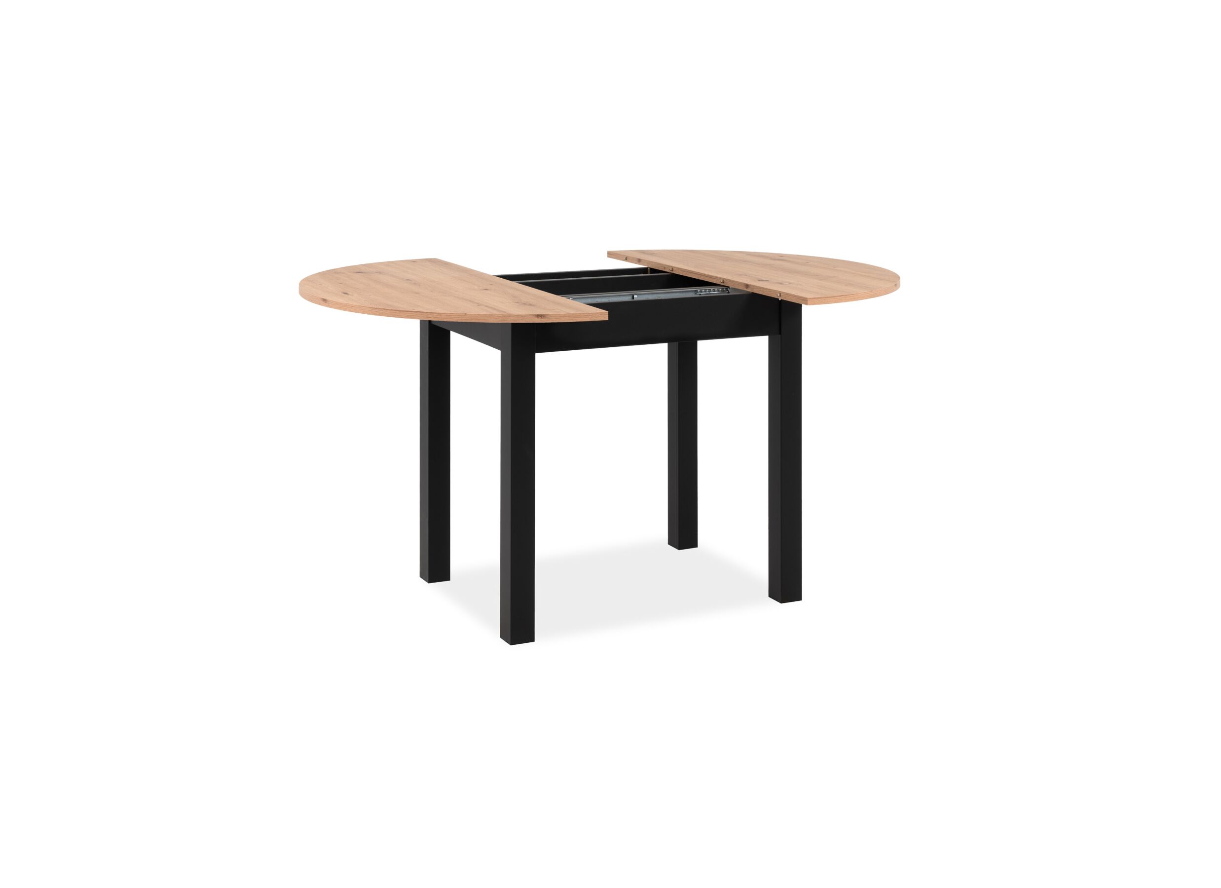 Overzichtsfoto - Ronde tafel Coburg 100/140x100cm - melamine - artisanal oak