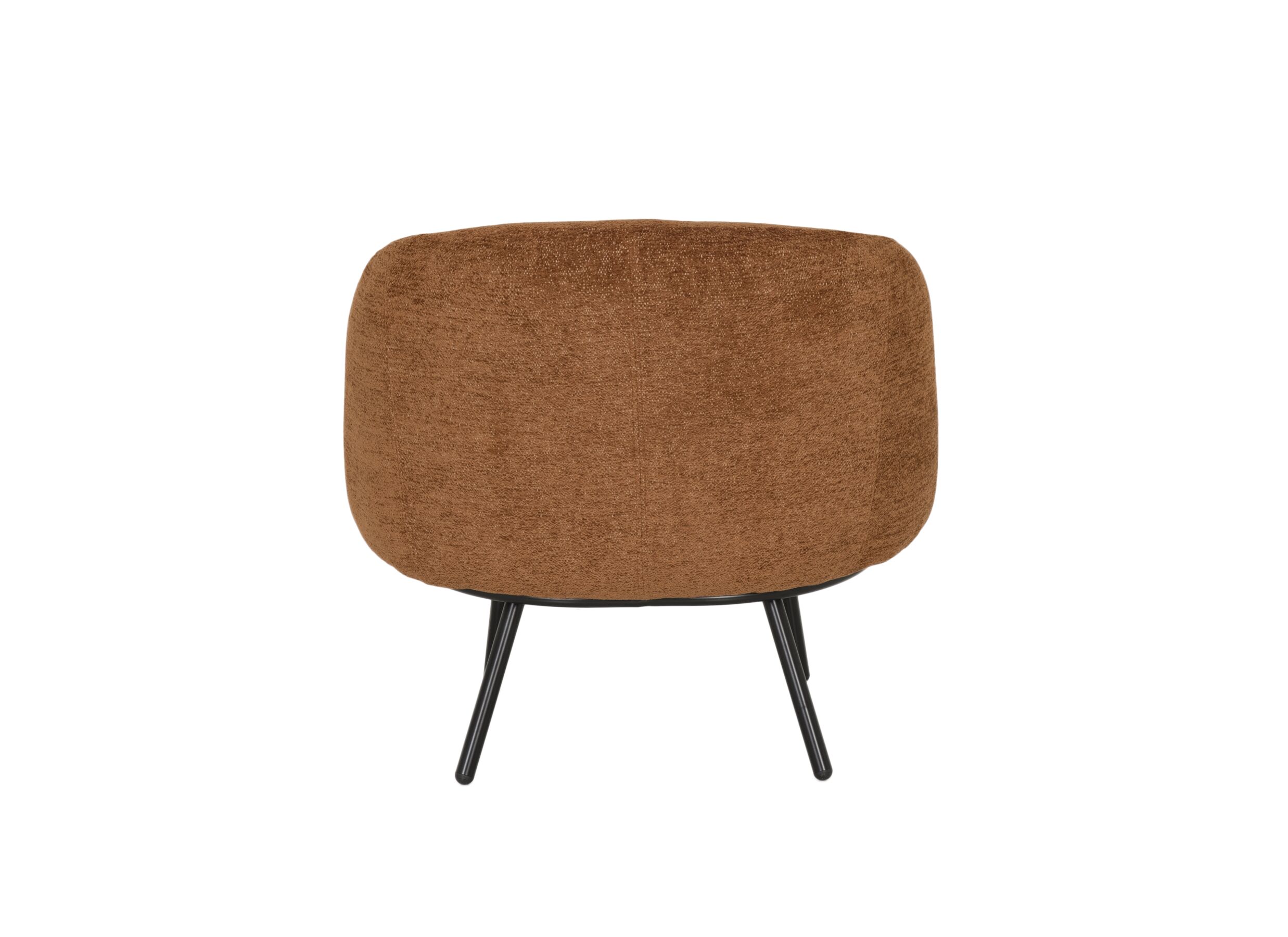 Fauteuil Crush 74x68x74cm - tissu - rouille