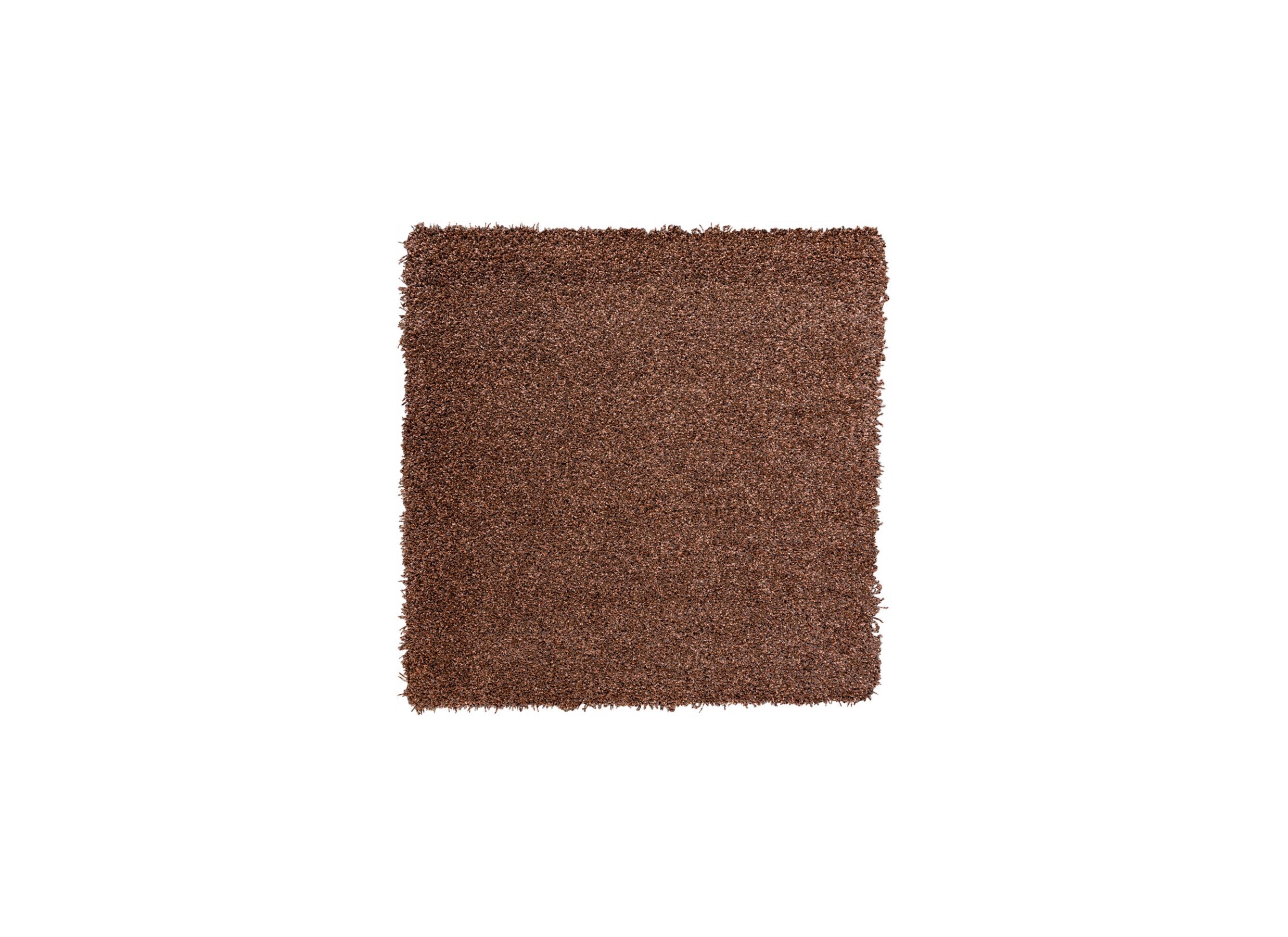 Tapis Twilight 160x160cm poils longs brun rouille - Tapis Twister 160x160cm - polypropylène - brun/rouille