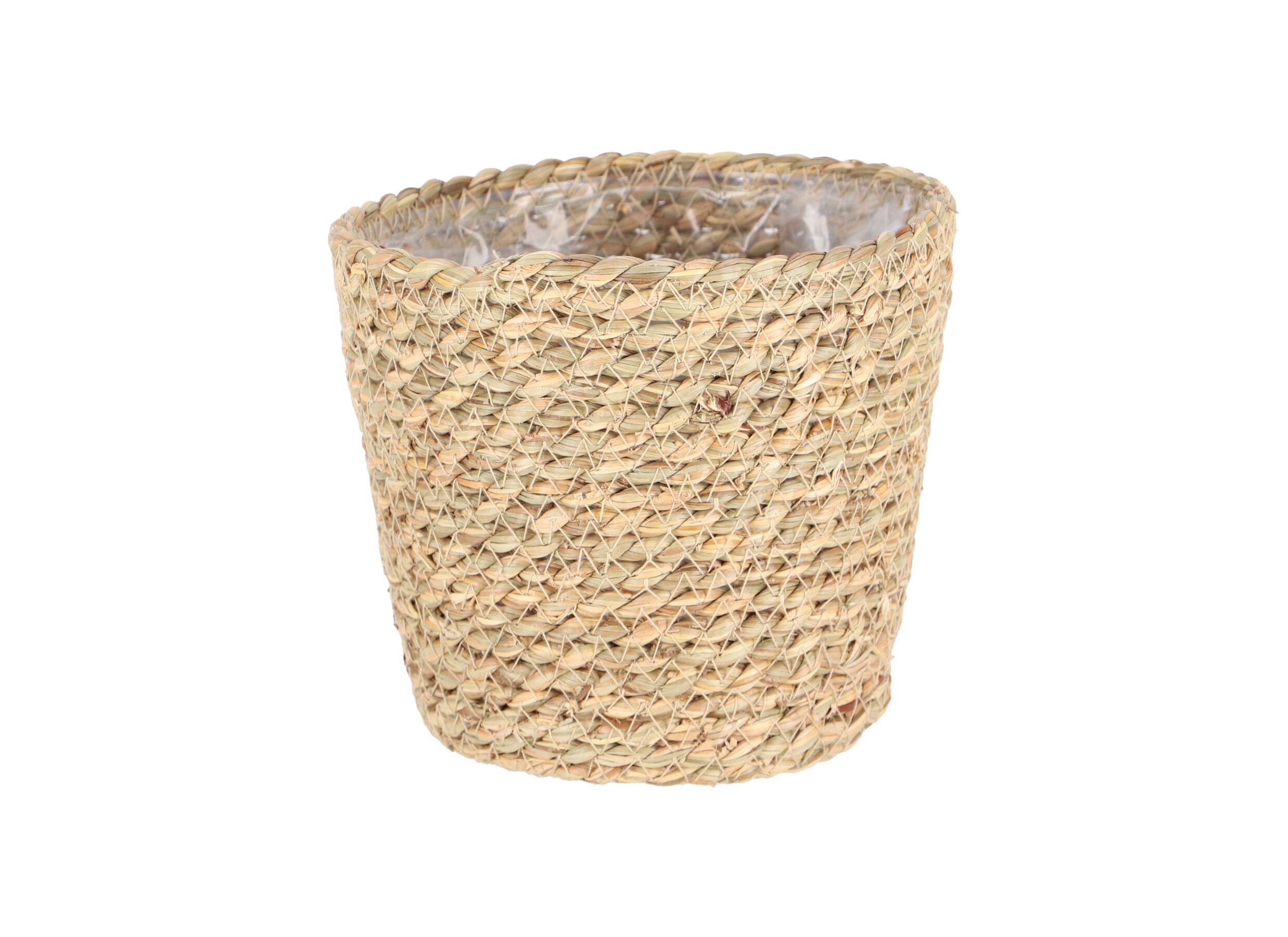 Hoofdfoto - Hangbloempot Ø15xH11,4cm - borstelgras - naturel