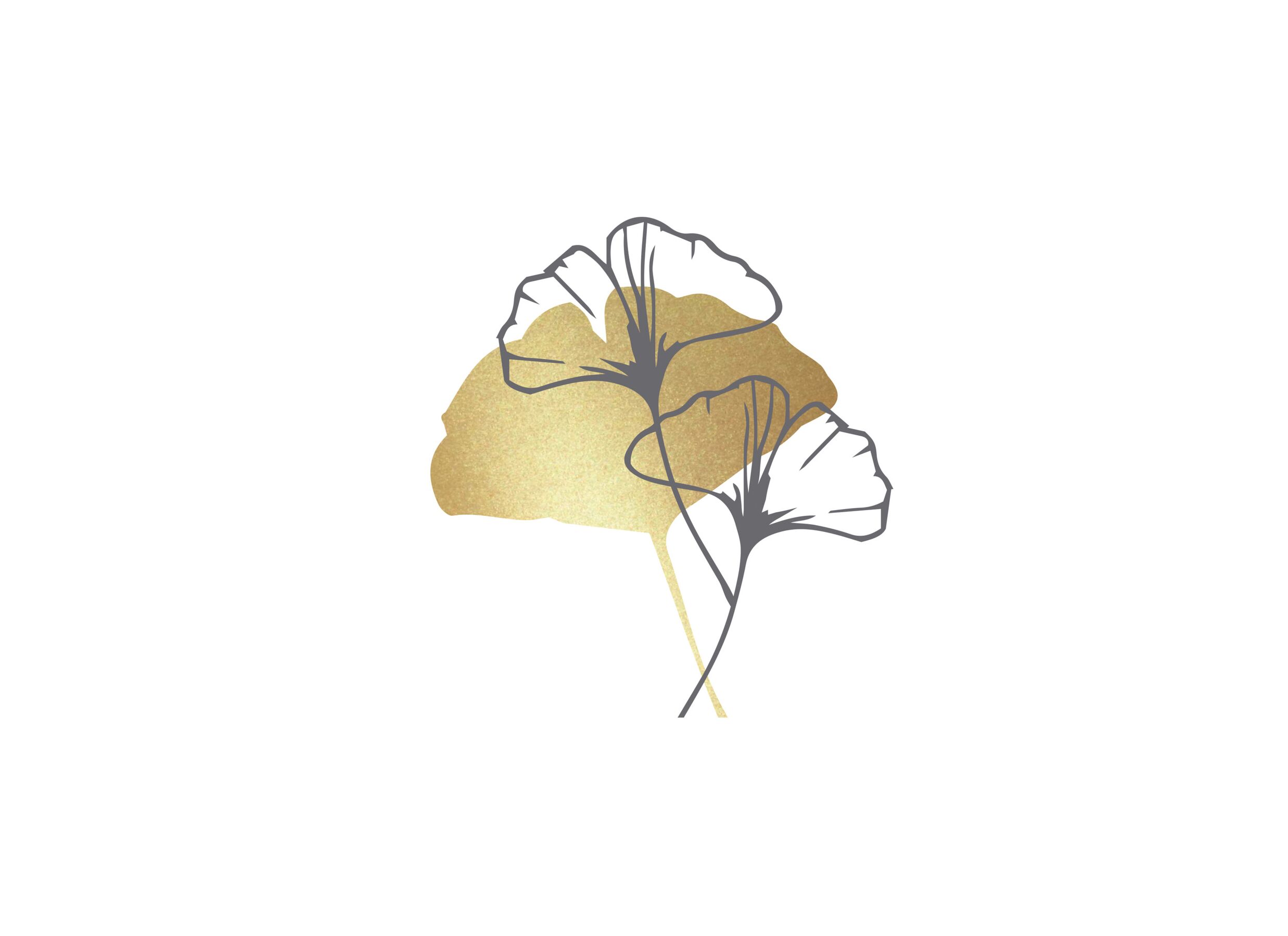 Serviette Golden Gingko 33x33cm blanc 20 pièces - Serviette Golden Gingko 33x33cm blanc 20 pièces
