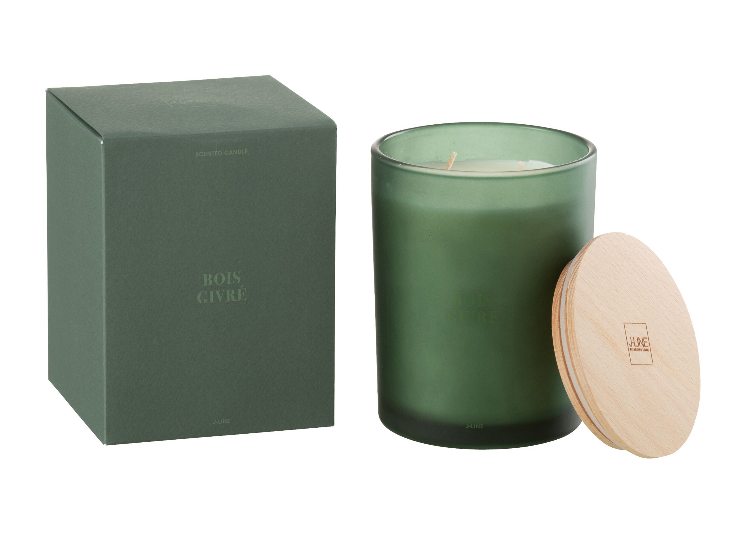 Plus Important - Bougie parfumée Bois Givre Ø10,5x14cm - verre/paraffine - vert