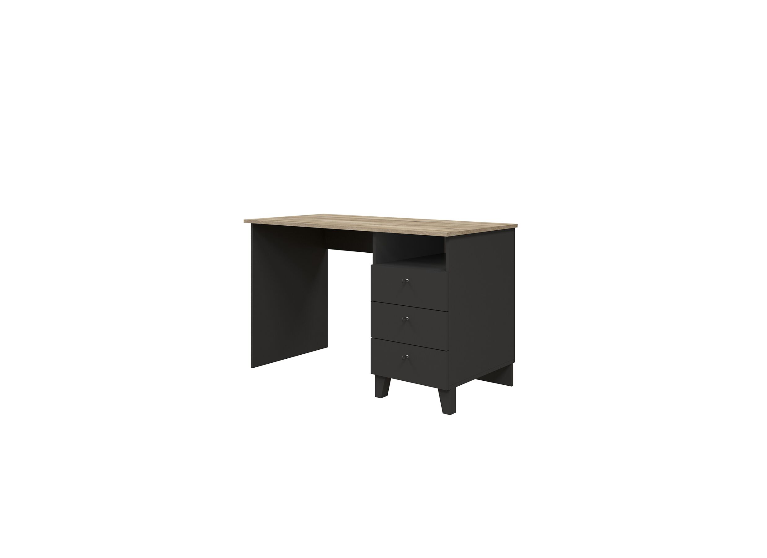 Bureau Artley 122x59cm - Bureau Artley 122x59cm - décor - marron & noir