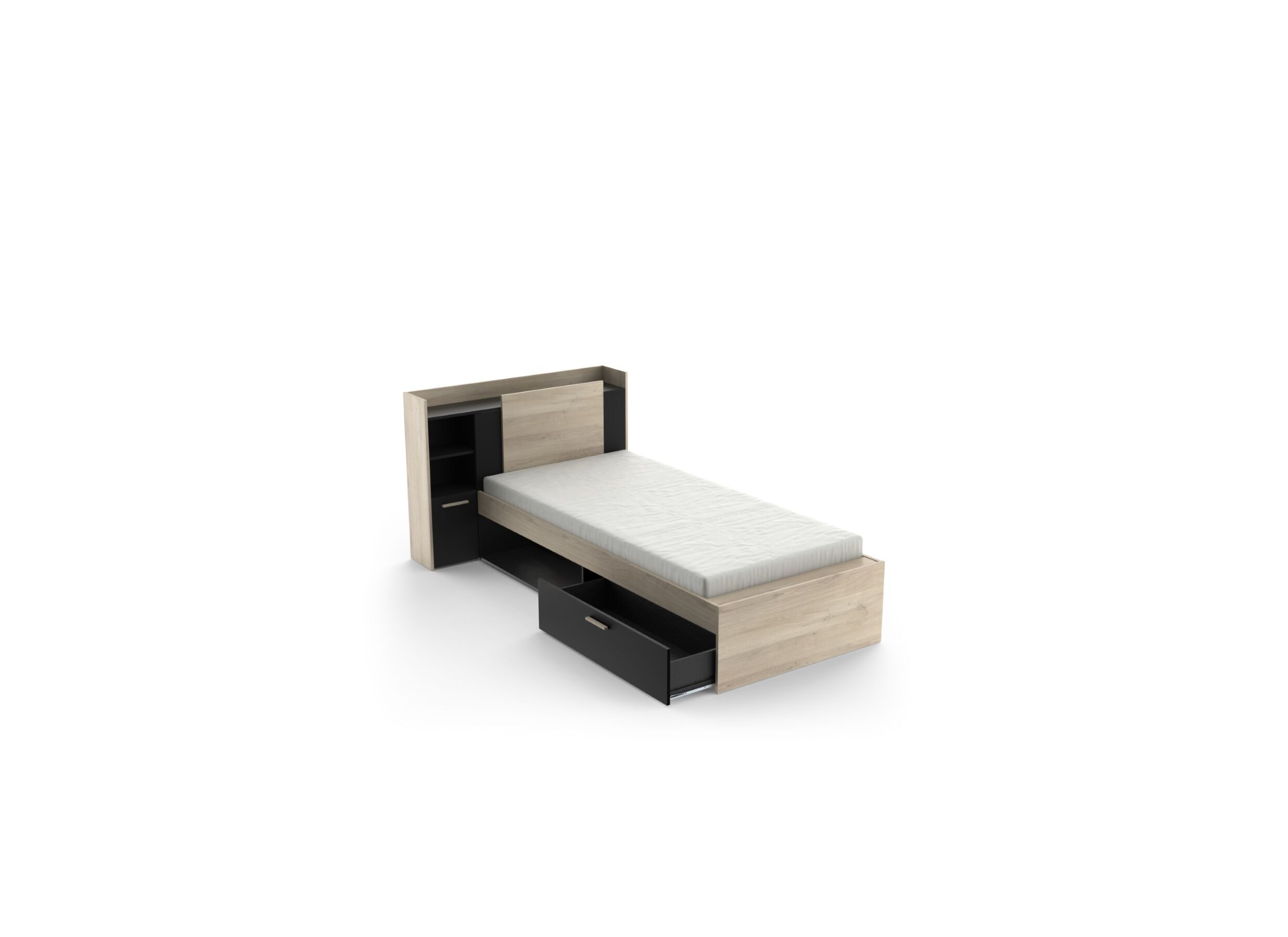 Lit Life 90x190/200cm avec rangement