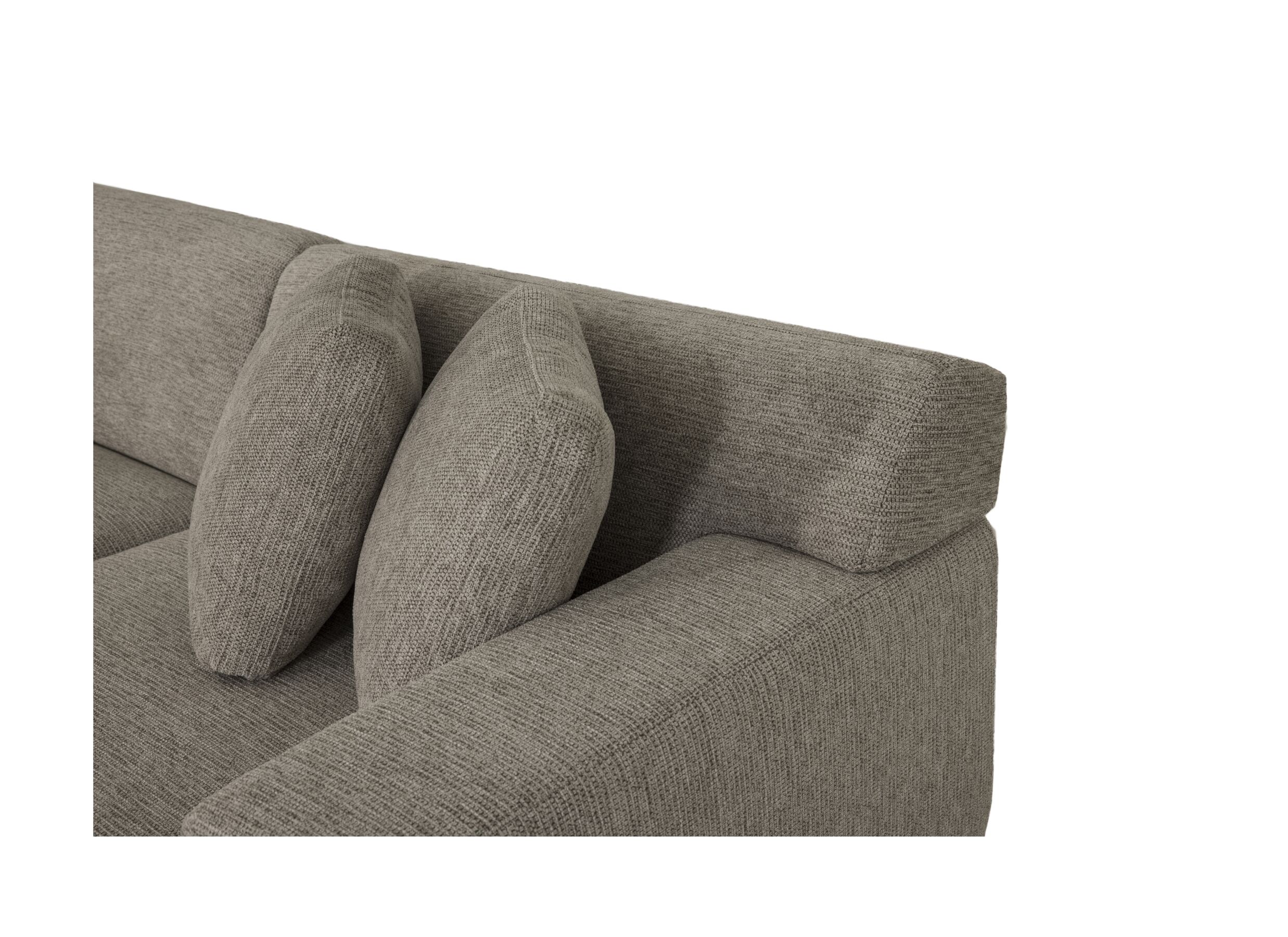 Detailfoto - Hoeksalon Kent 390x230cm - stof - grijs