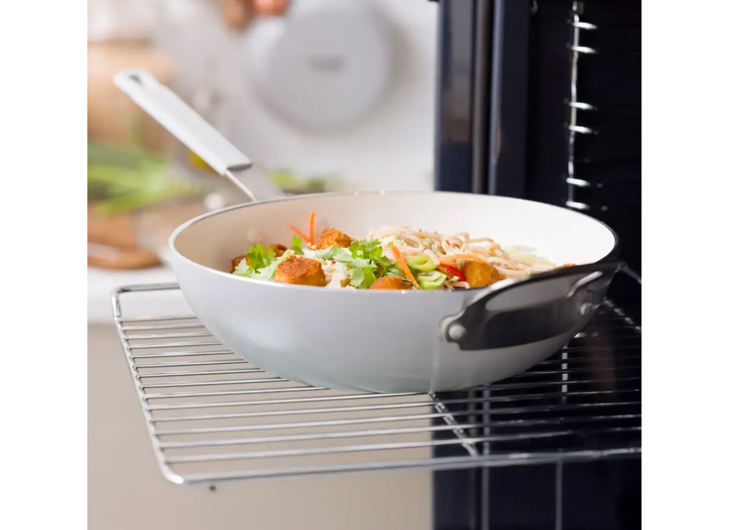 Foto ambiance - Wok Dagelijkse Kost Ø28cm - aluminium - beige & gris