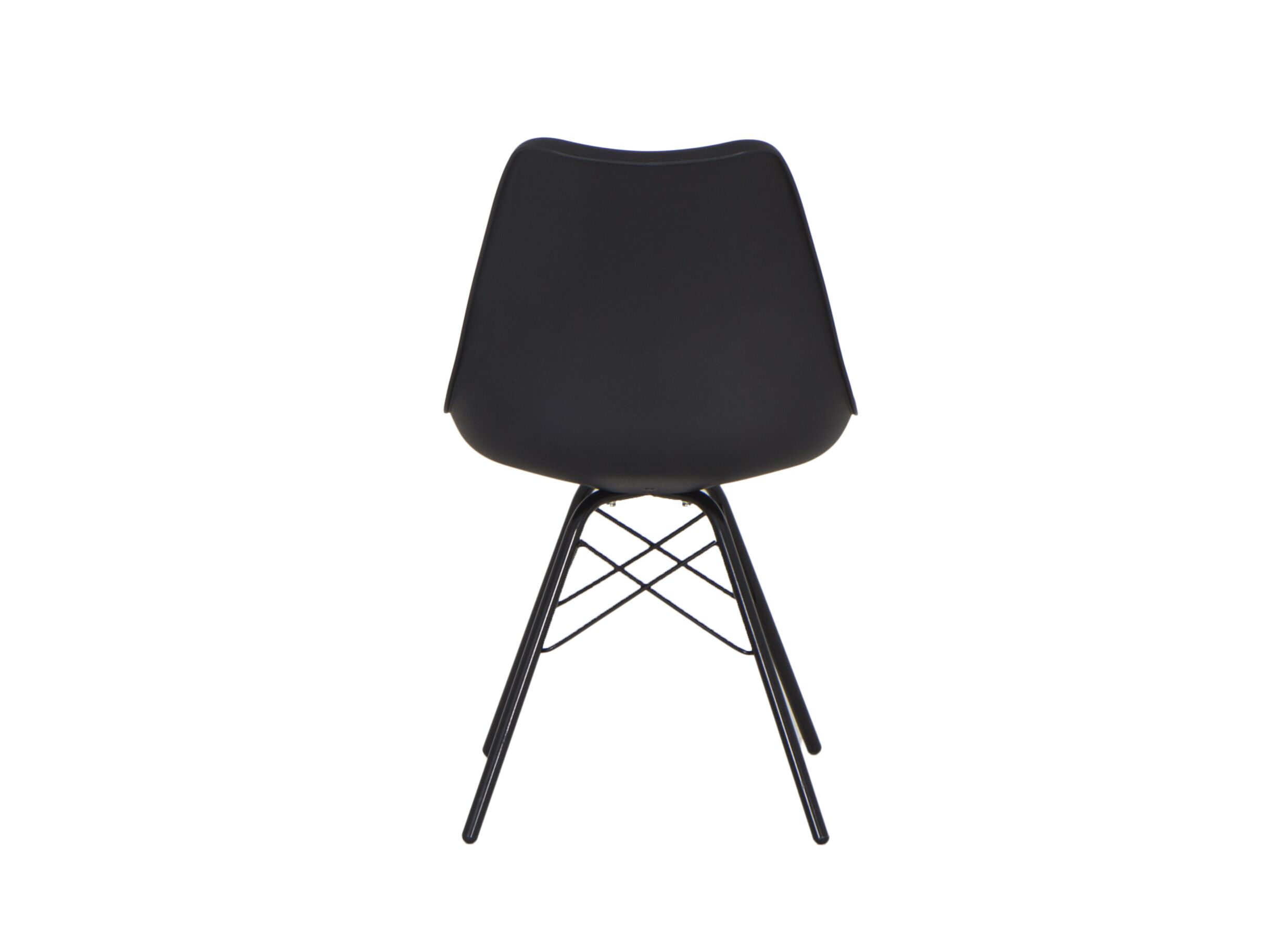 Chaise coque Gigi 49x55x82cm - similicuir - noir