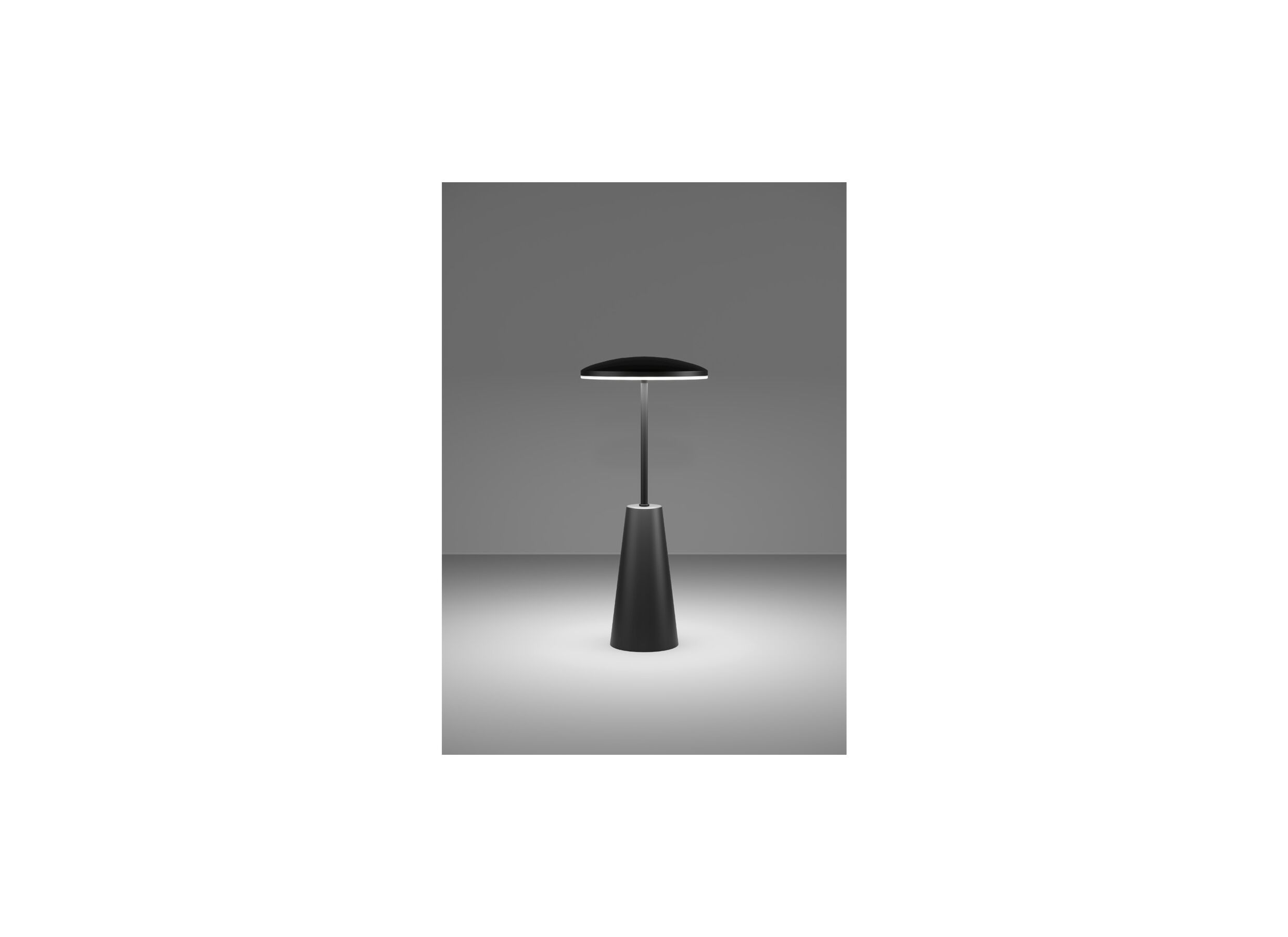 Overzichtsfoto - Tafellamp Piccola LED H28cm staal zwart
