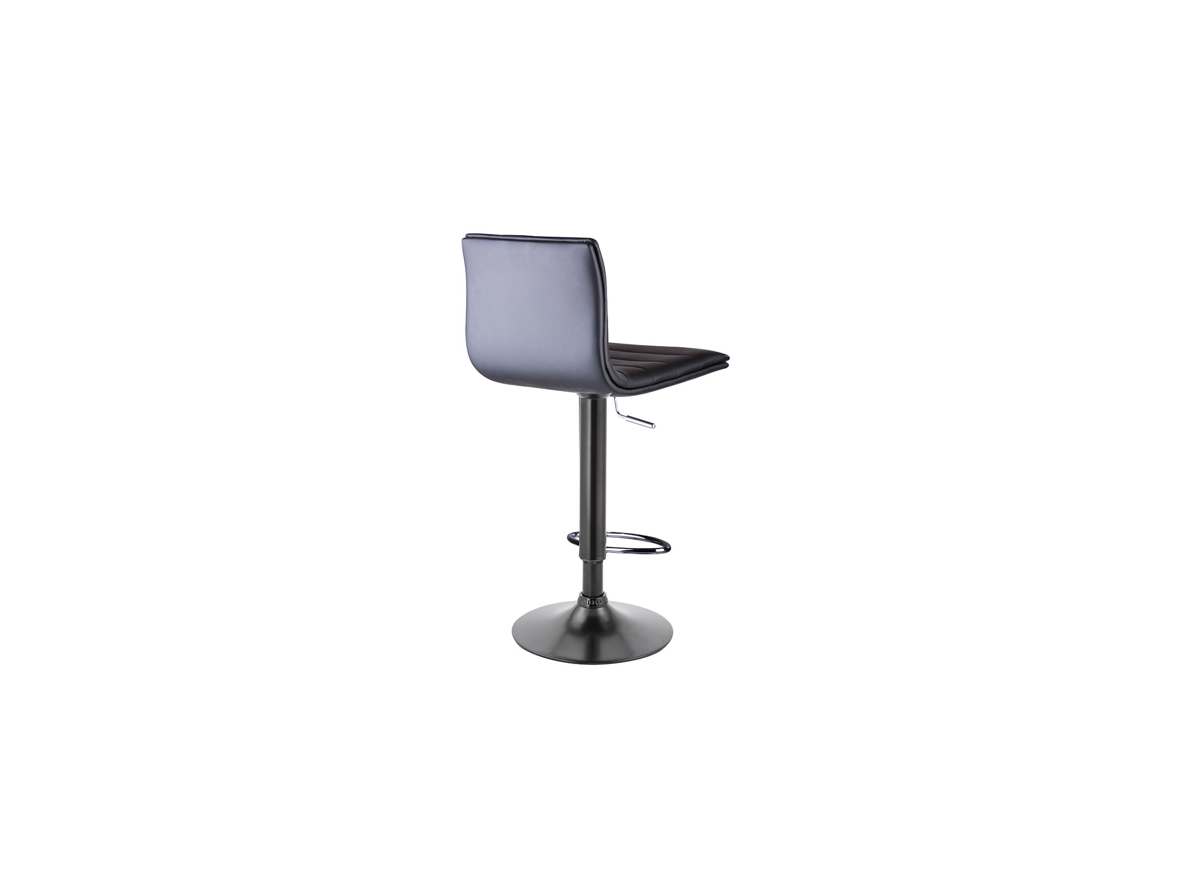 Chaise de bar Midnight HA57-77cm - similicuir - noir