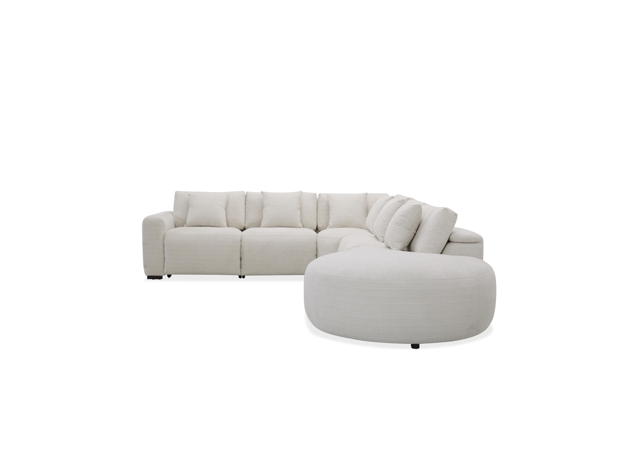 Overzichtsfoto - Hoeksalon Down 297x370cm - stof - crème met relax