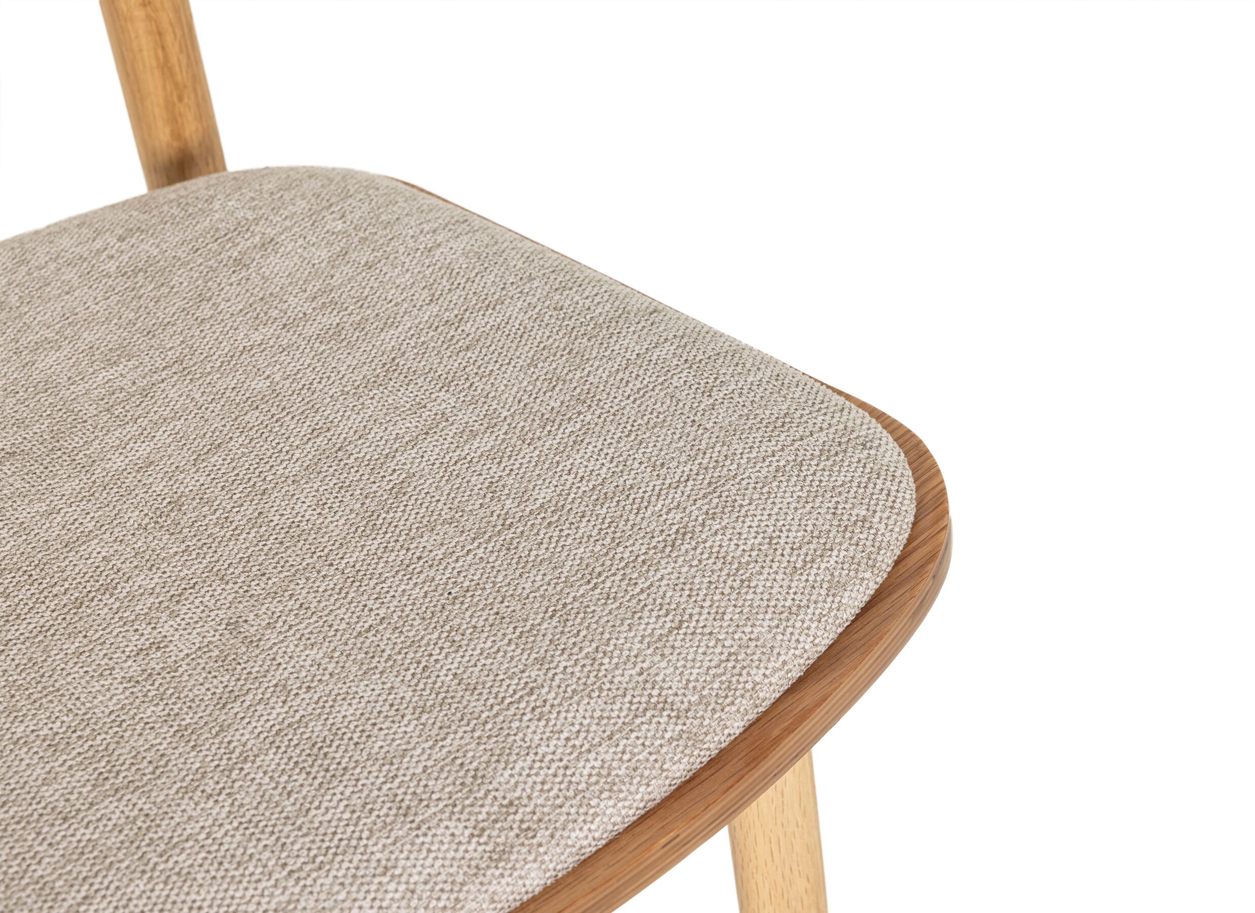 Detail - Chaise Walden 48x52x80cm - chêne massif & tissu - naturel