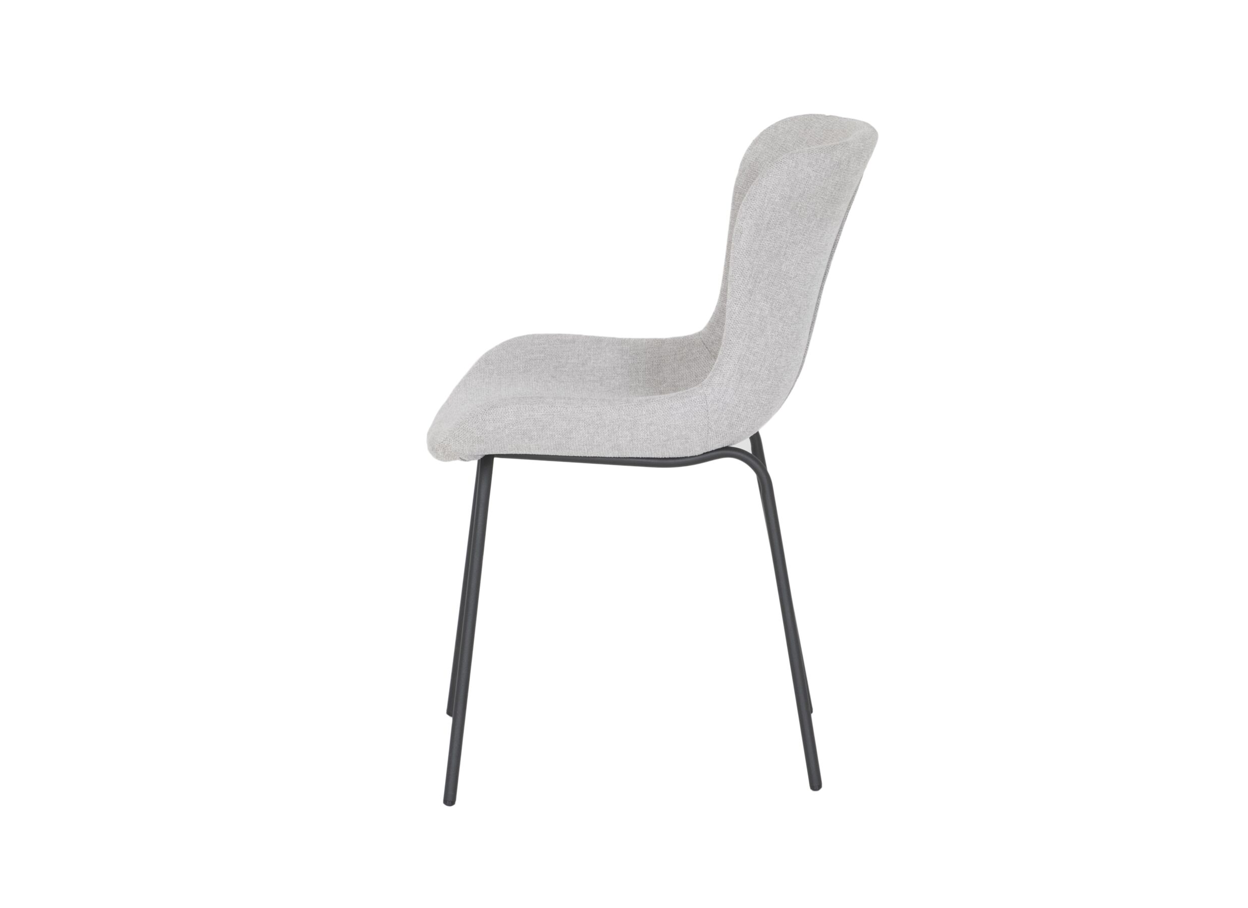Stoel Jutta 48x57,5x81cm - polyestervezel - lichtgrijs