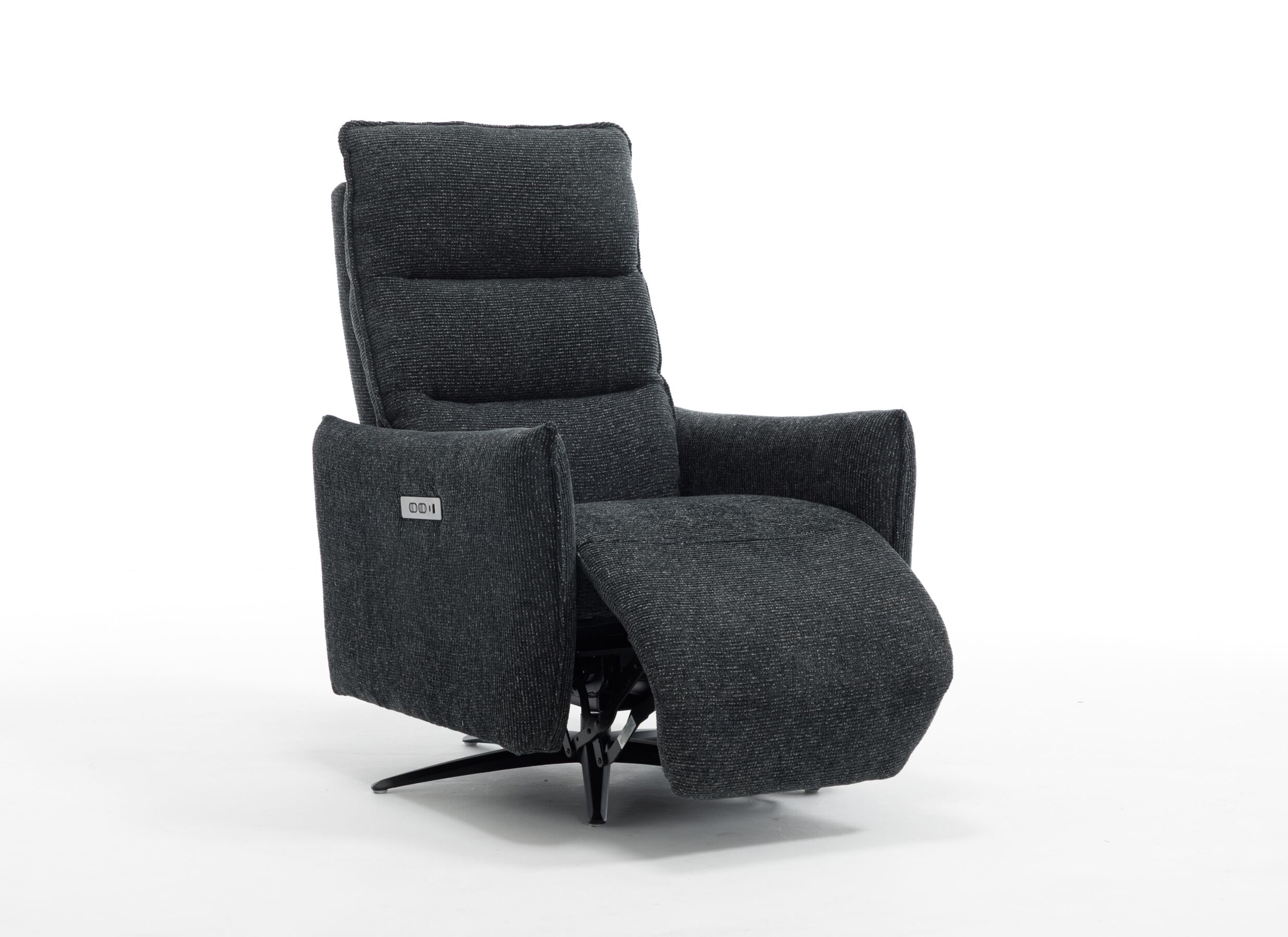 Aperçu - Fauteuil relax Jorge électrique - tissu - gris