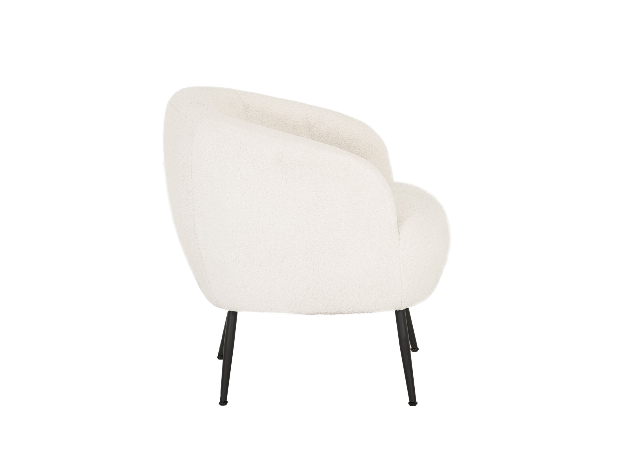 Fauteuil Teddy Bear 68x70x73cm - bouclé - ivoire blanc
