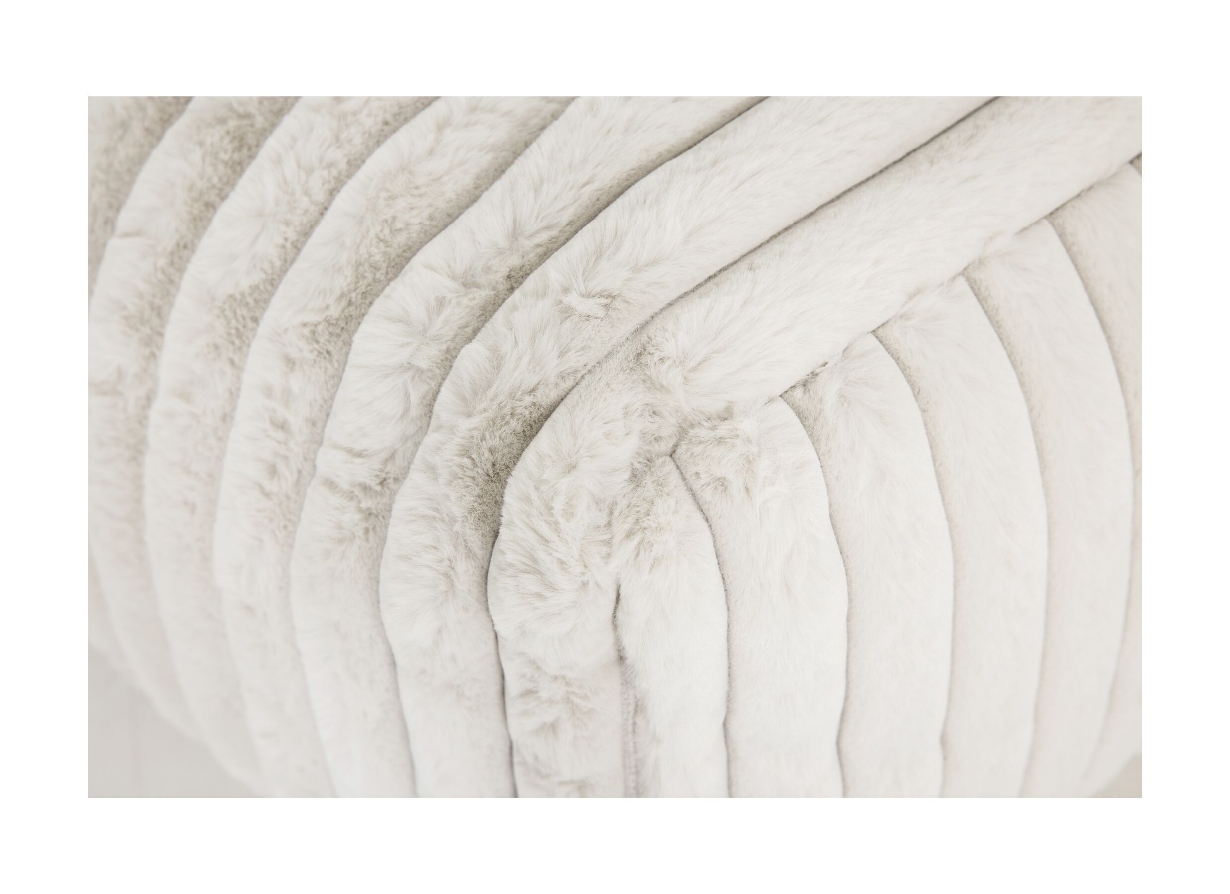 Detail - Pouf poire Nooki 50x50cm - fibre polyester - gris clair