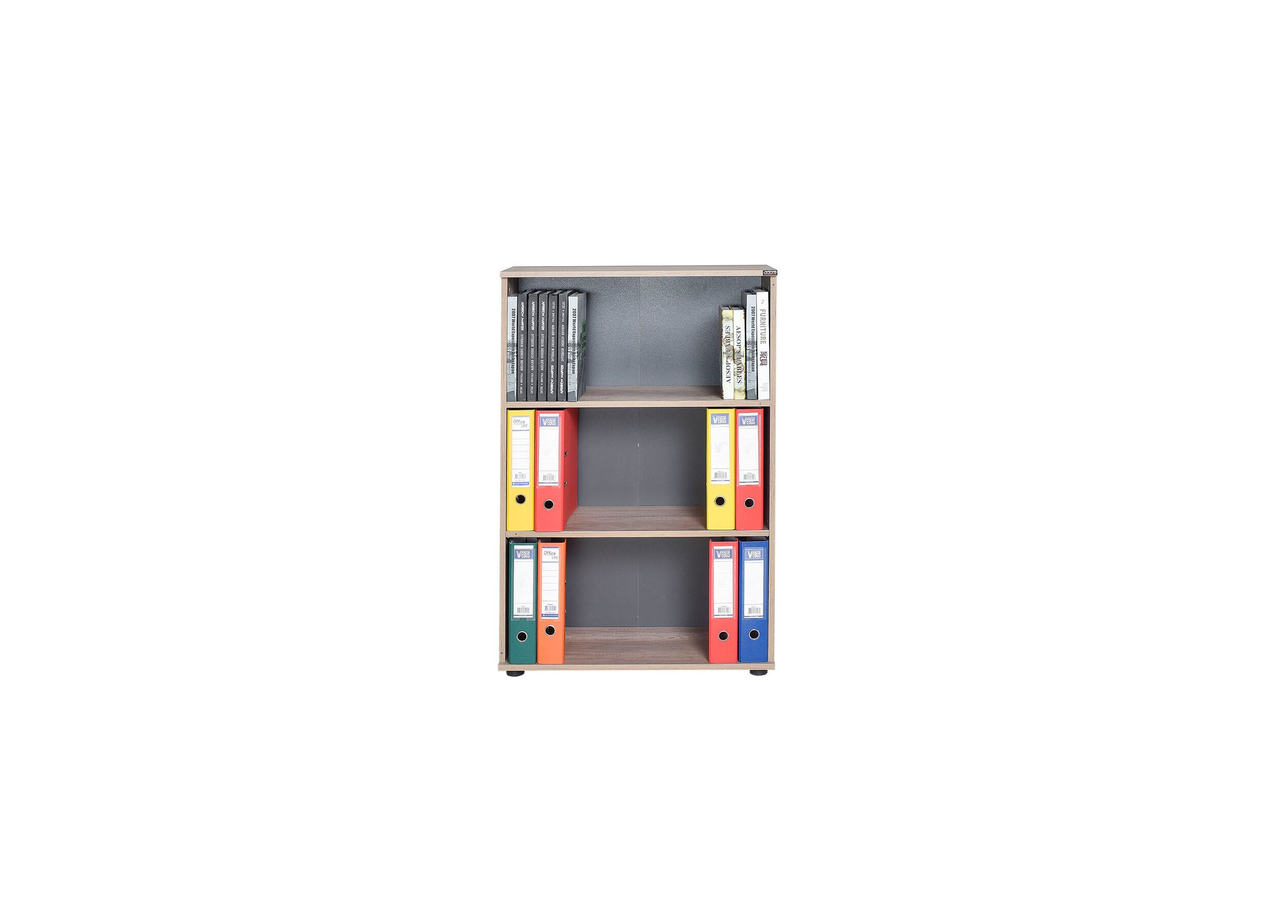 Boekenrek Merida 72x34x109cm - melamine - tori bruin