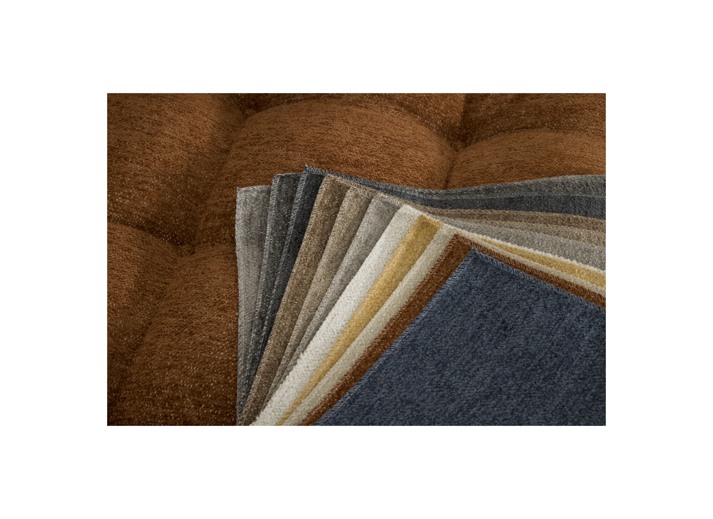 Couleurs - Canapé d'angle Molise 300x185cm - tissu - terra