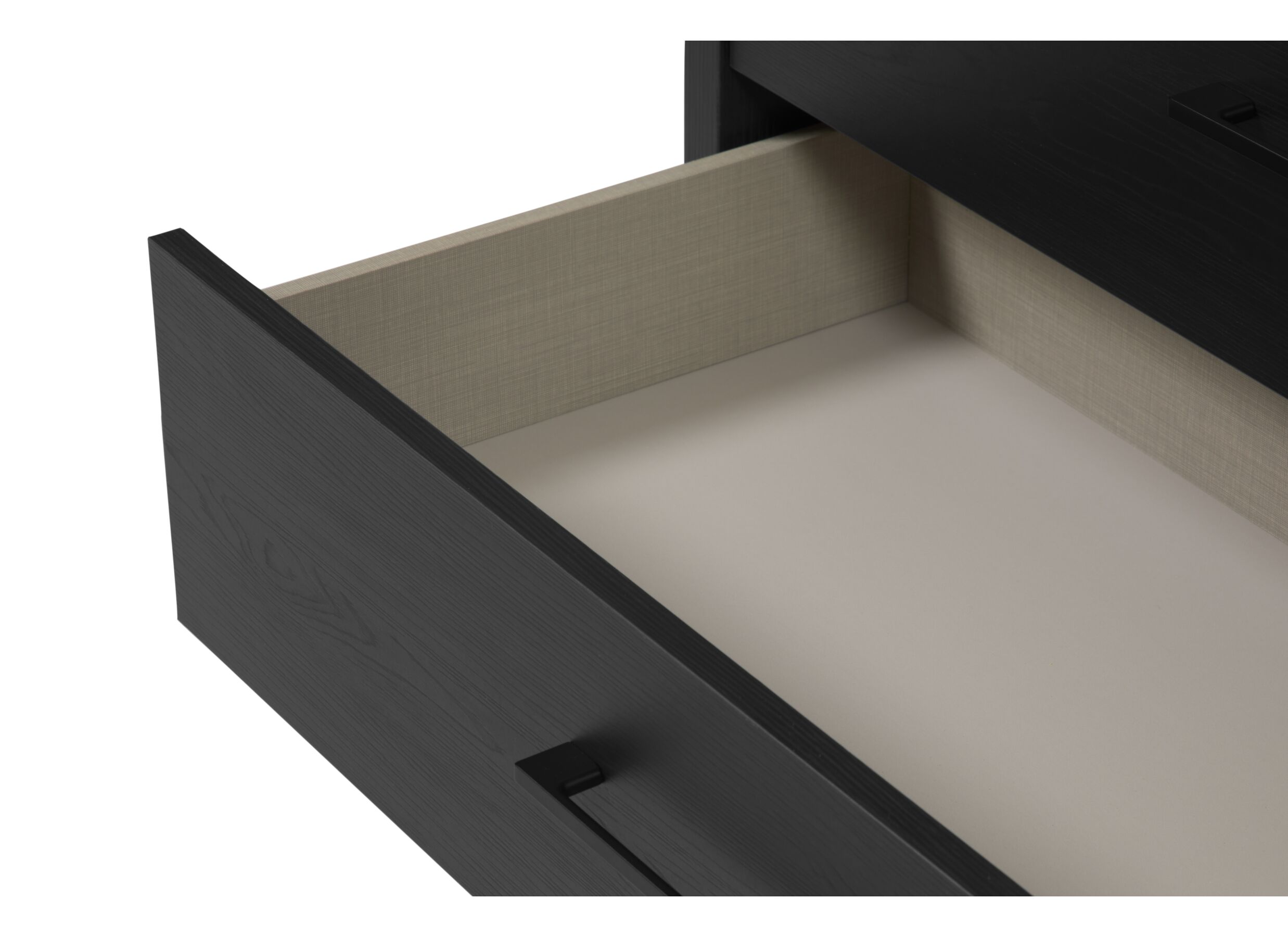 Detail - Commode Rosie 110x46x76cm - mélamine - noir nox