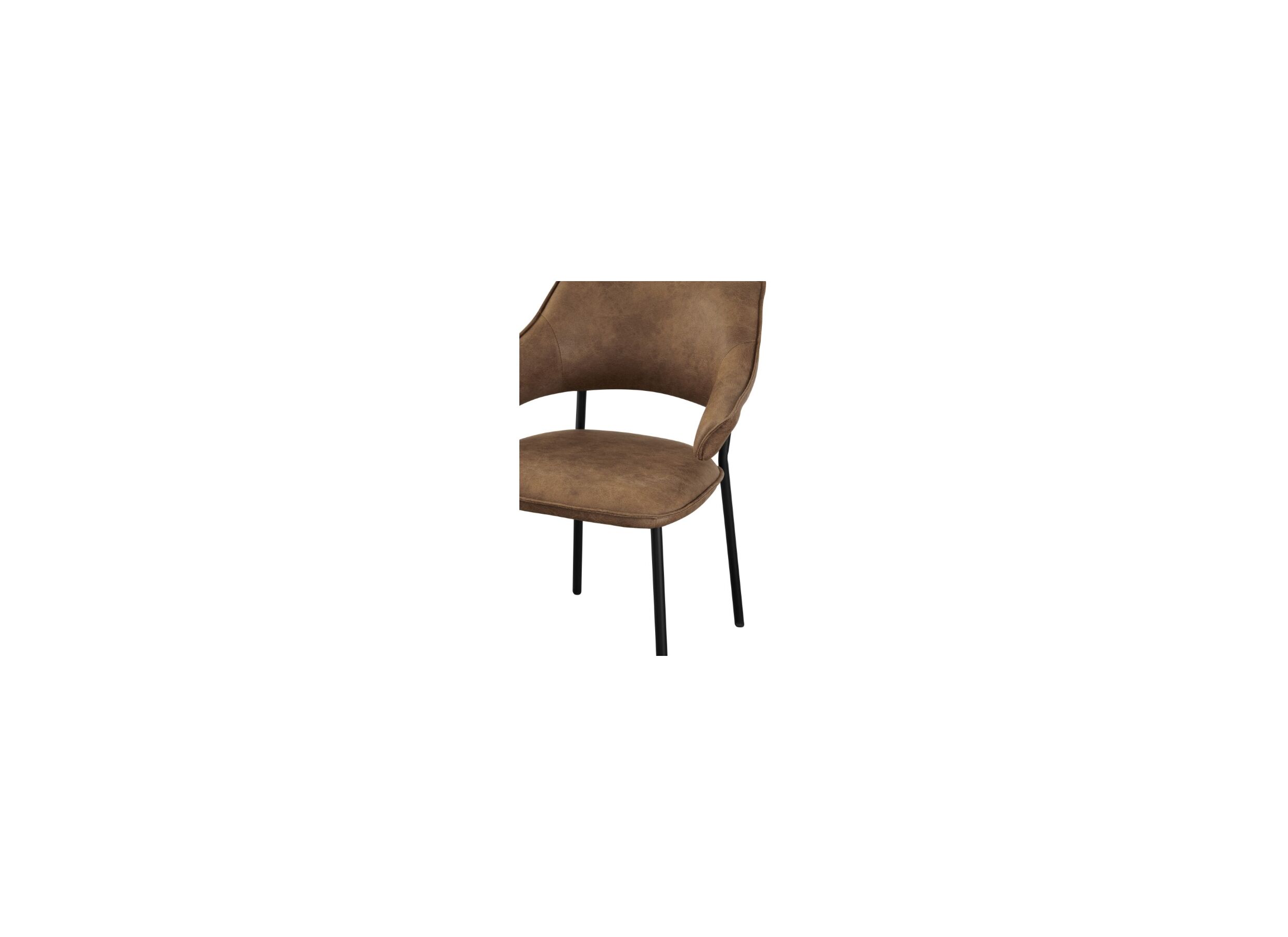 Detailfoto - Stoel Boxer 62x47x83cm - stof - bruin