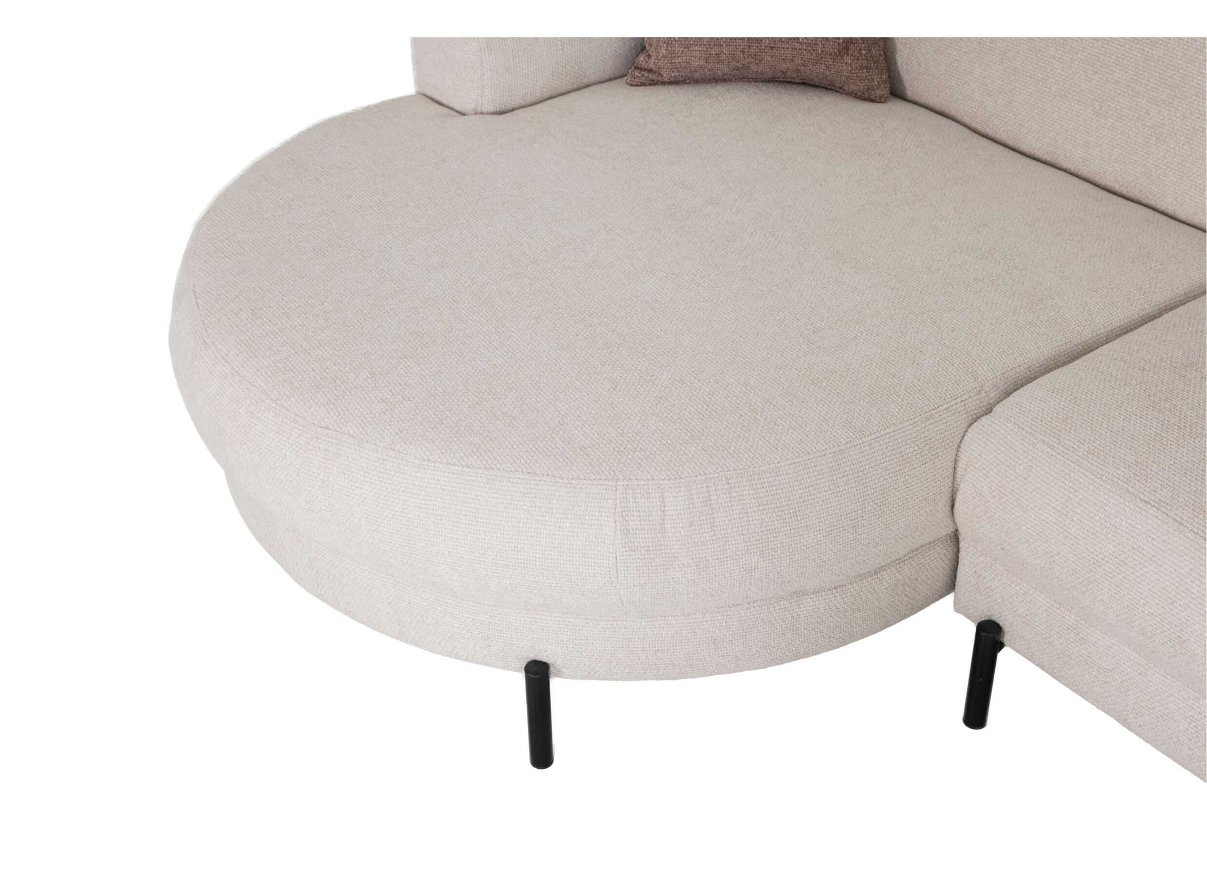 Hoeksalon Liva 325x161cm - stof - wit