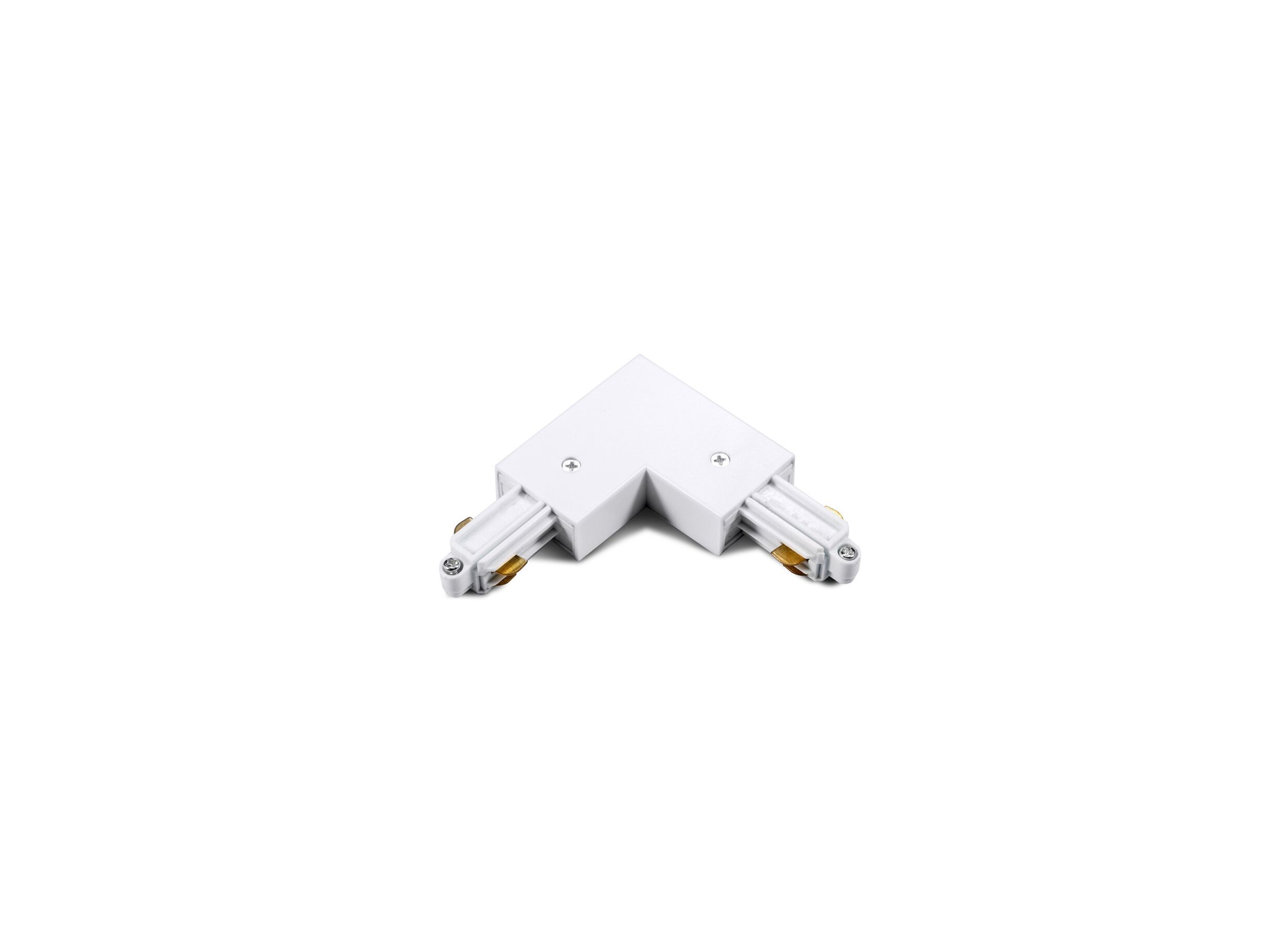 Railverlichting L-connector monofase binnen aarding wit